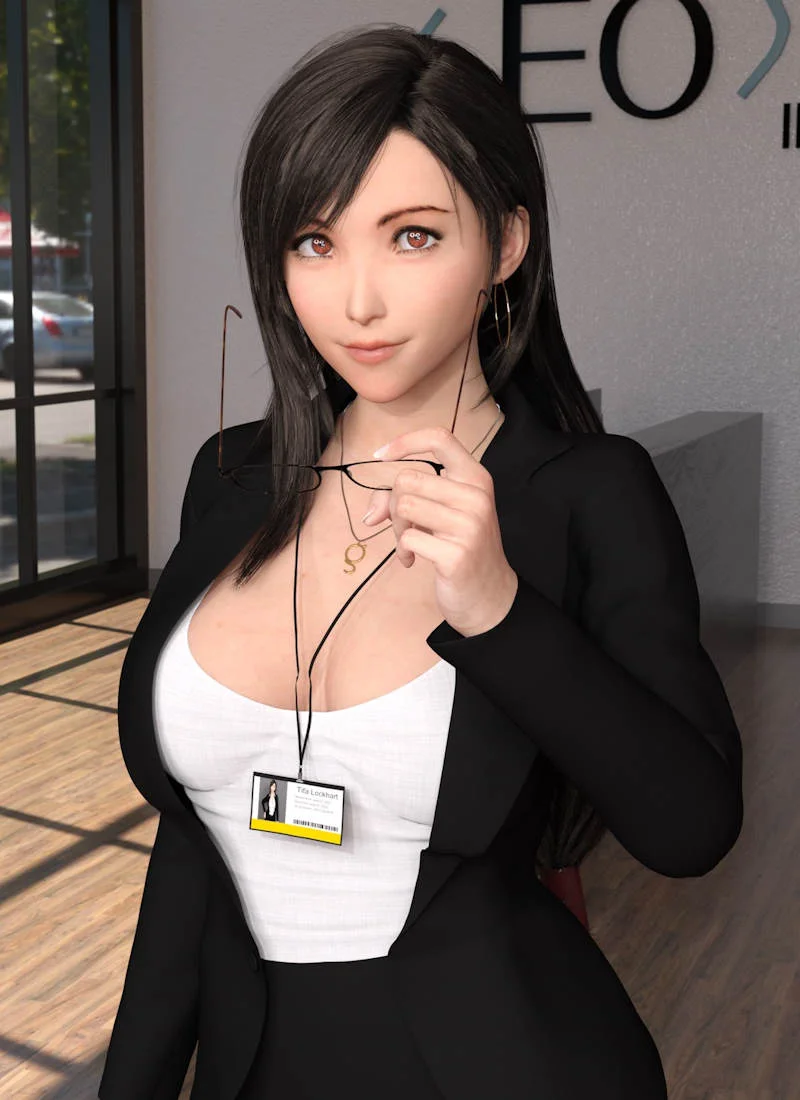 Tifa in office lady outfit [Komico] cover