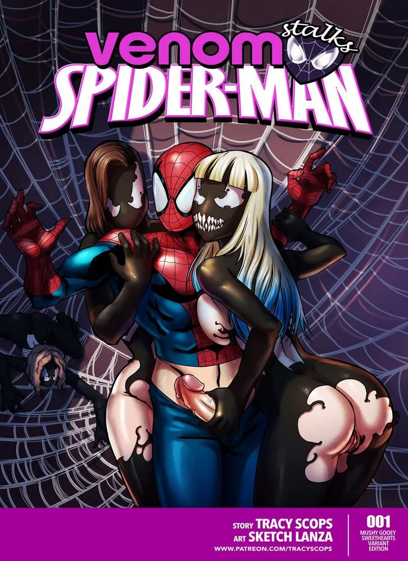 Venom Stalks Spider-Man [Tracy Scops] cover