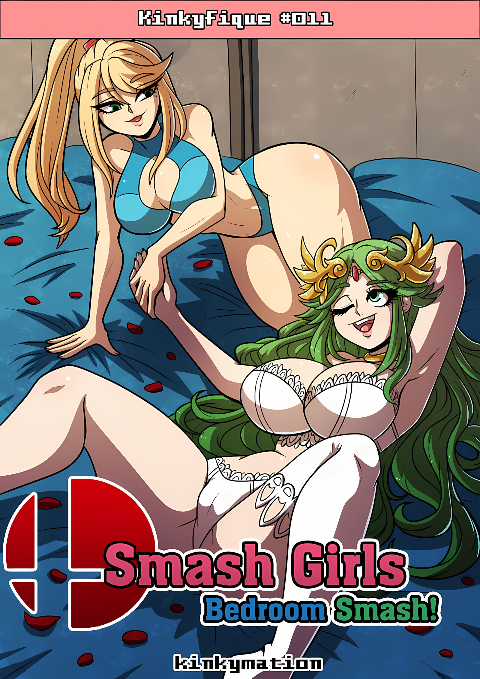 Samus And Palutena’s Bedroom Smash! [Kinkymation], Samus And Palutena’s Bedroom Smash!, page 2 of 17