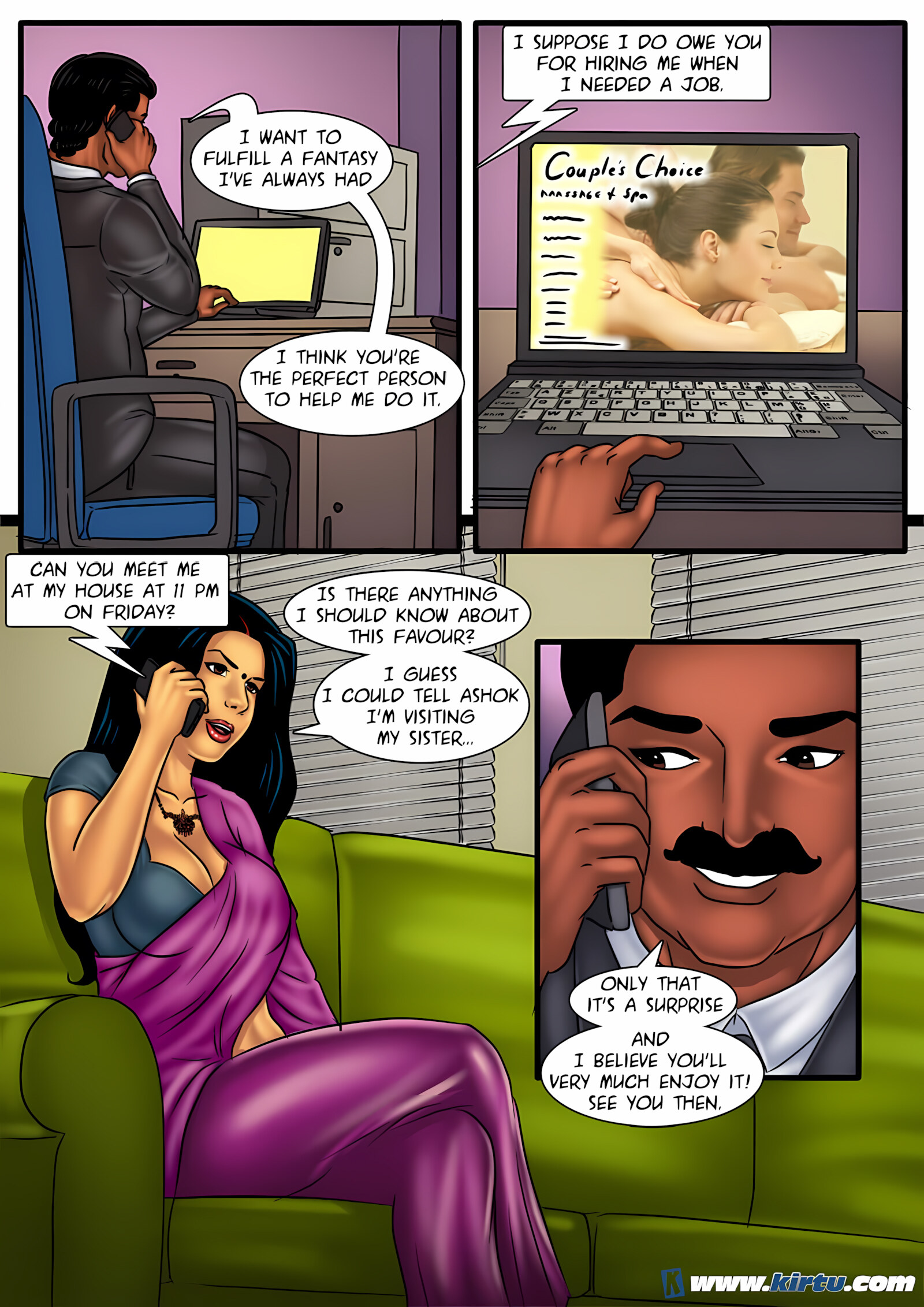 Savita Bhabhi 51-60 [Kirtu], Savita Bhabhi 53 - Couple's Massage, page 5 of 31