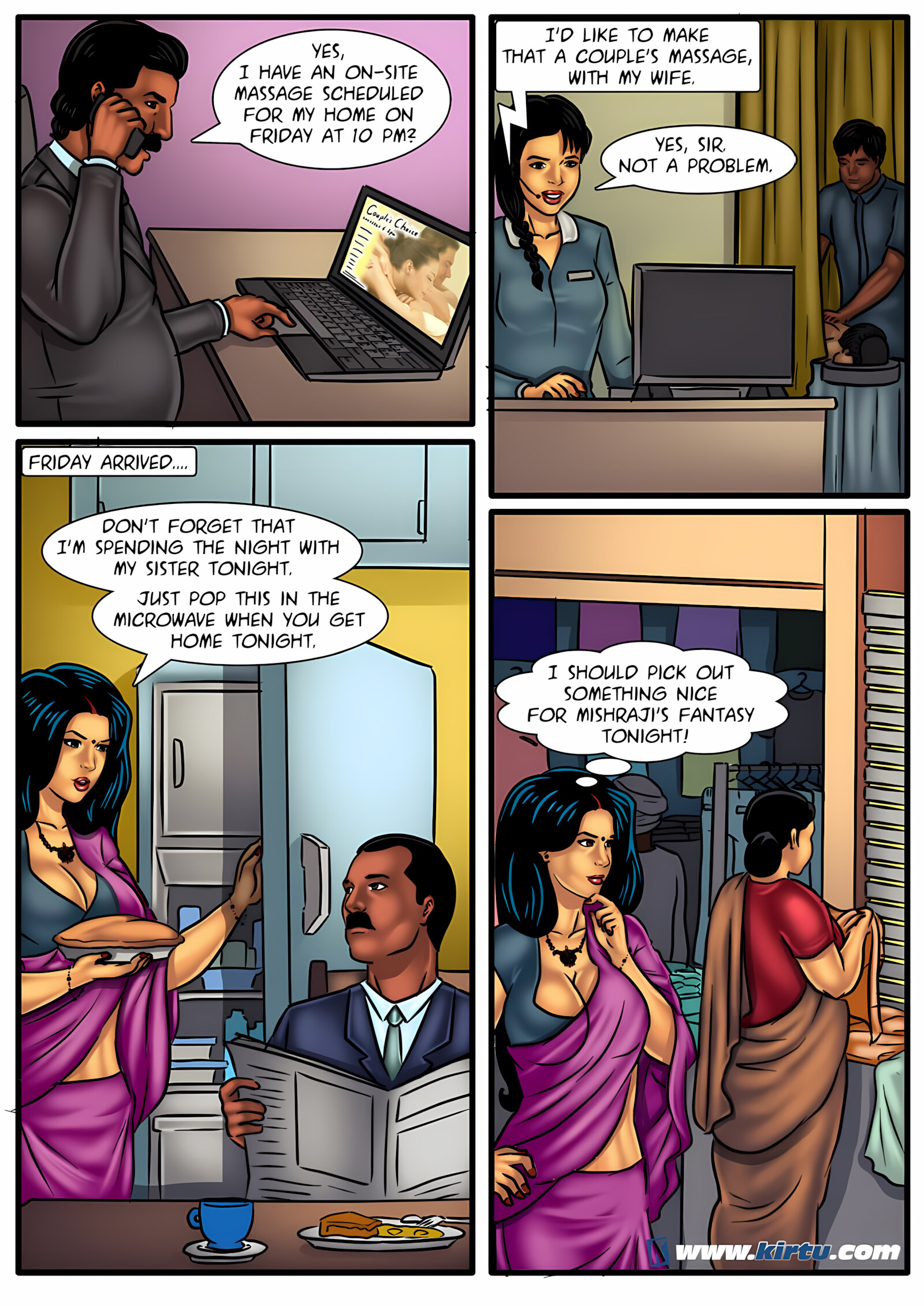 Savita Bhabhi 51-60 [Kirtu], Savita Bhabhi 53 - Couple's Massage, page 7 of 31