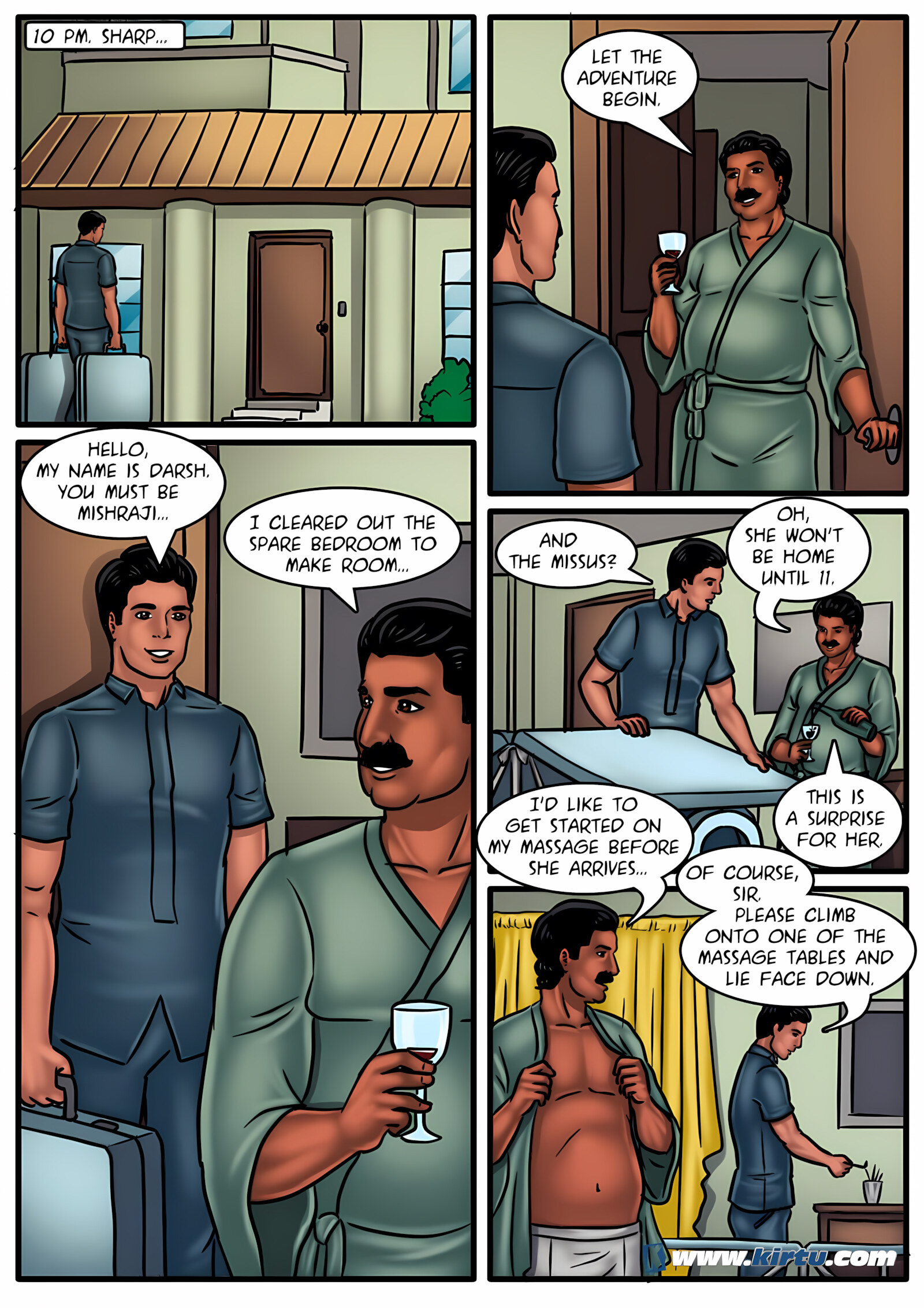 Savita Bhabhi 51-60 [Kirtu], Savita Bhabhi 53 - Couple's Massage, page 8 of 31