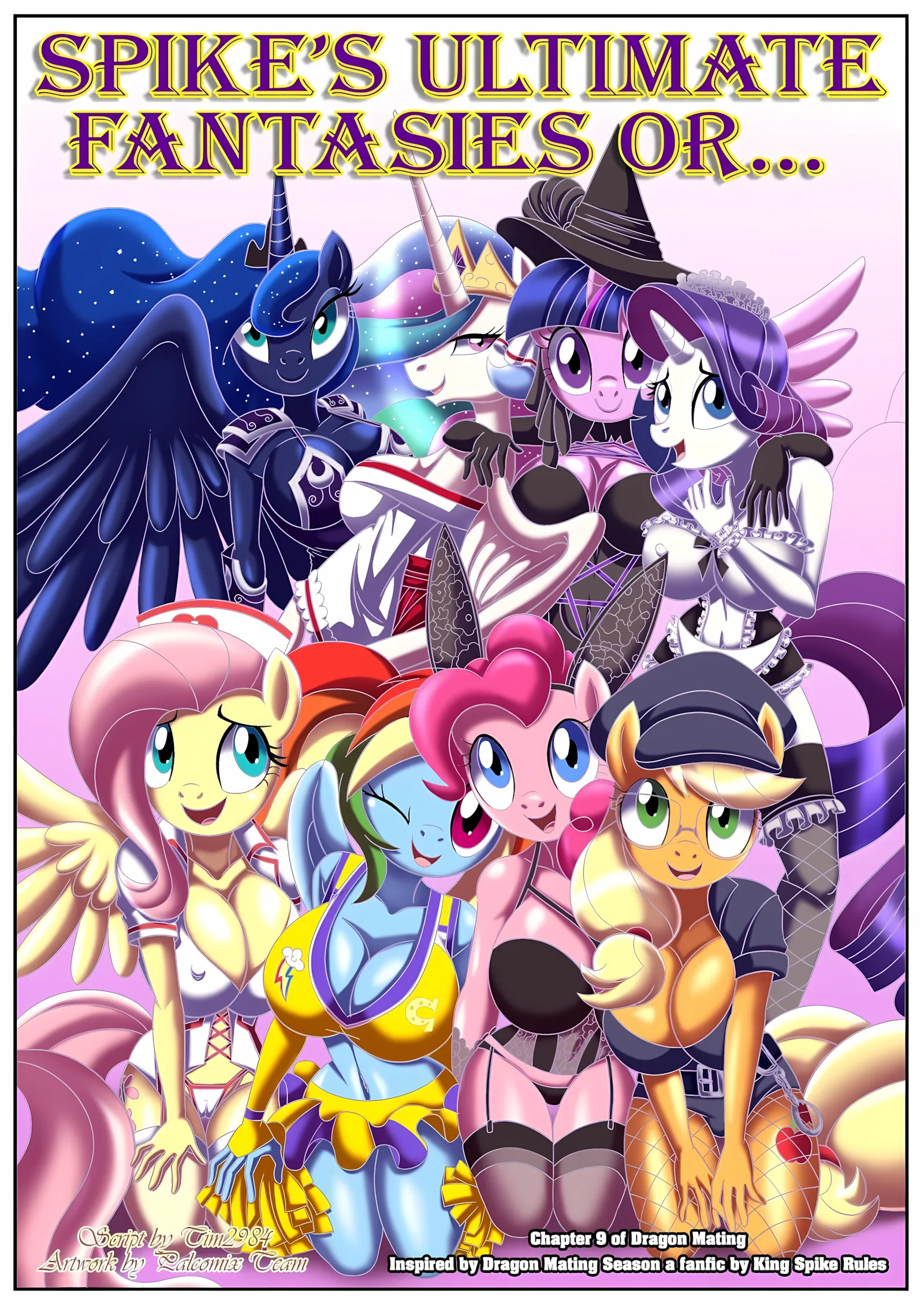 Spike’s Harem (My Little Pony – Friendship Is Magic) [PalComix], 9 . Spike's Ultimate Fantasies or The Dragon King's Harem - Chapter 9 (My Little Pony - Friendship Is Magic) [PalComix], page 1 of 90