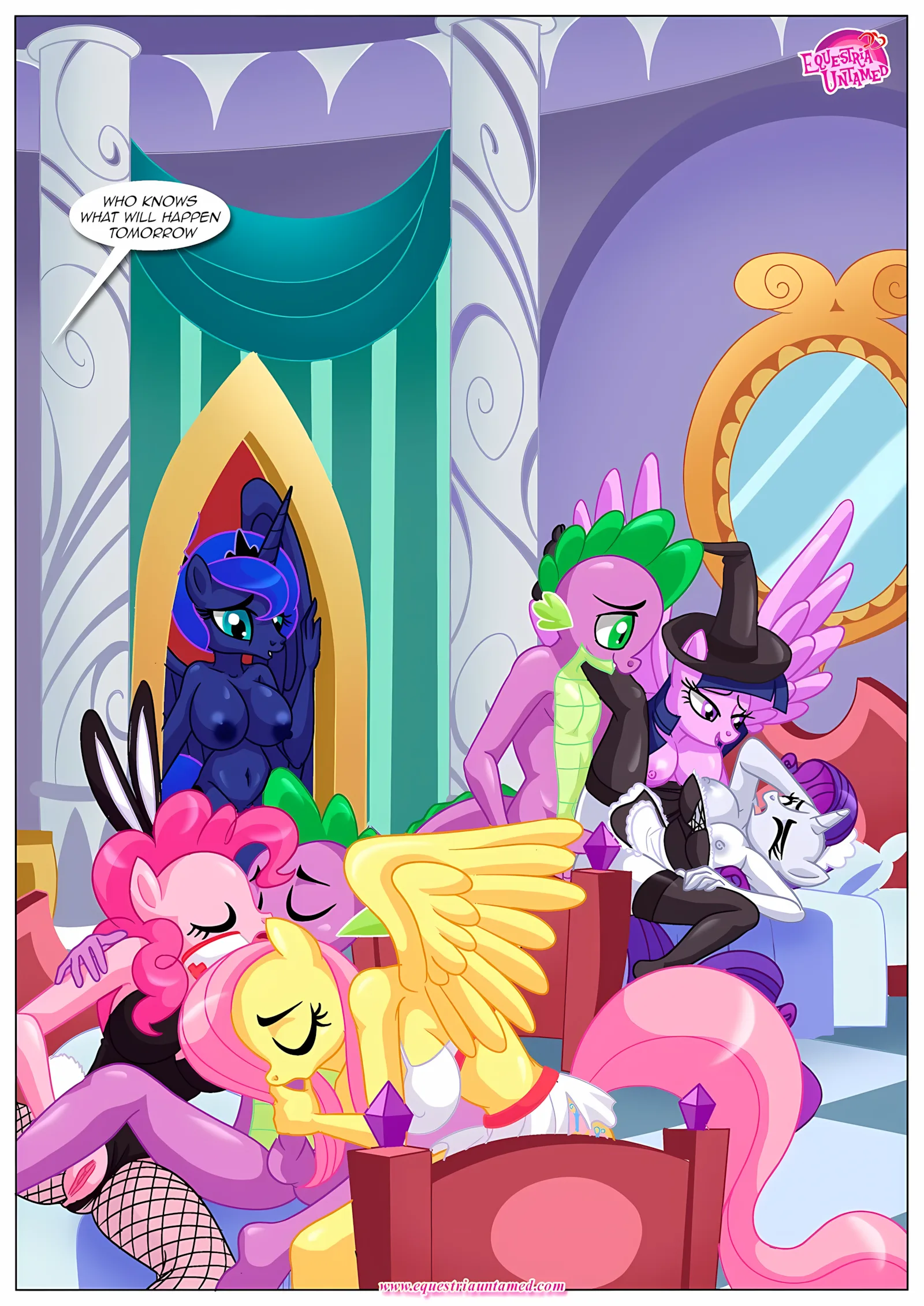 Spike’s Harem (My Little Pony – Friendship Is Magic) [PalComix], 8 . The Night The Sun and Moon Cum Together - Chapter 8 (My Little Pony - Friendship Is Magic) [PalComix], page 55 of 56