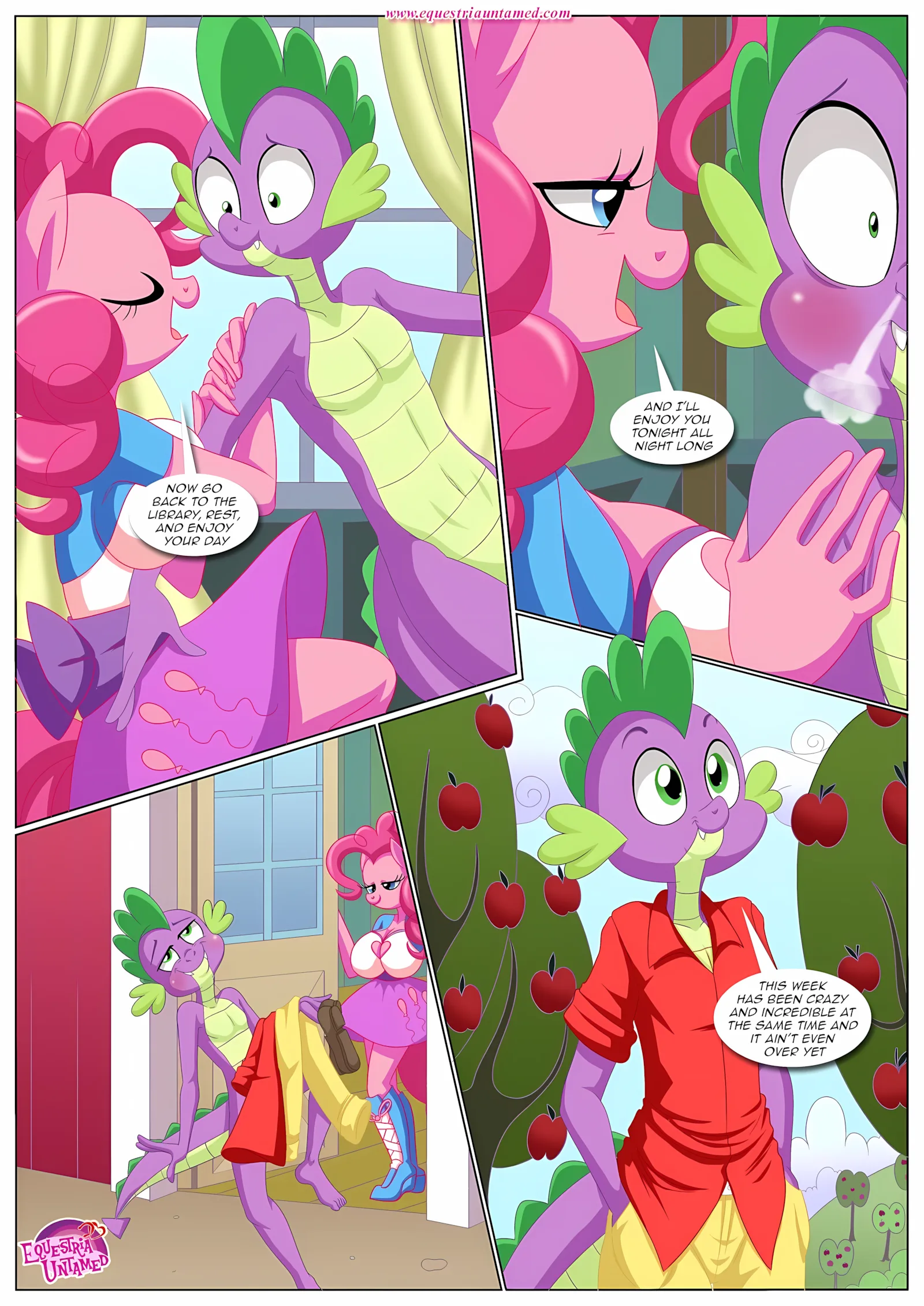 Spike’s Harem (My Little Pony – Friendship Is Magic) [PalComix], 7 . Pinkie's Playhouse - Chapter 7 (My Little Pony - Friendship Is Magic) [PalComix], page 13 of 49