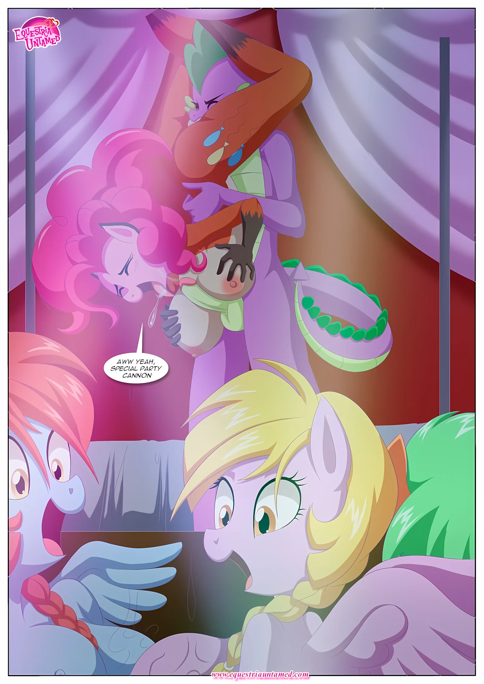 Spike’s Harem (My Little Pony – Friendship Is Magic) [PalComix], 7 . Pinkie's Playhouse - Chapter 7 (My Little Pony - Friendship Is Magic) [PalComix], page 34 of 49