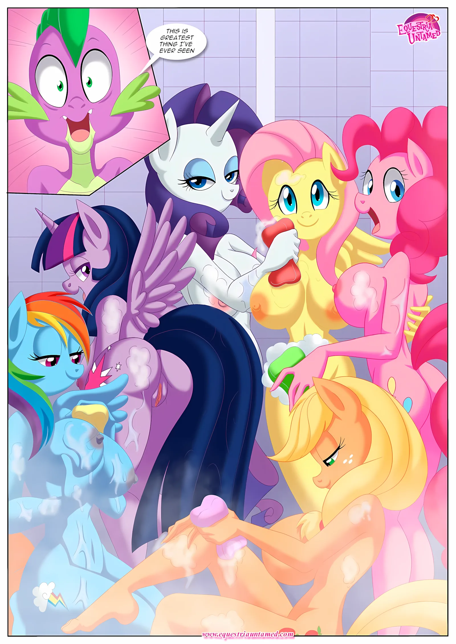 Spike’s Harem (My Little Pony – Friendship Is Magic) [PalComix], 7 . Pinkie's Playhouse - Chapter 7 (My Little Pony - Friendship Is Magic) [PalComix], page 41 of 49