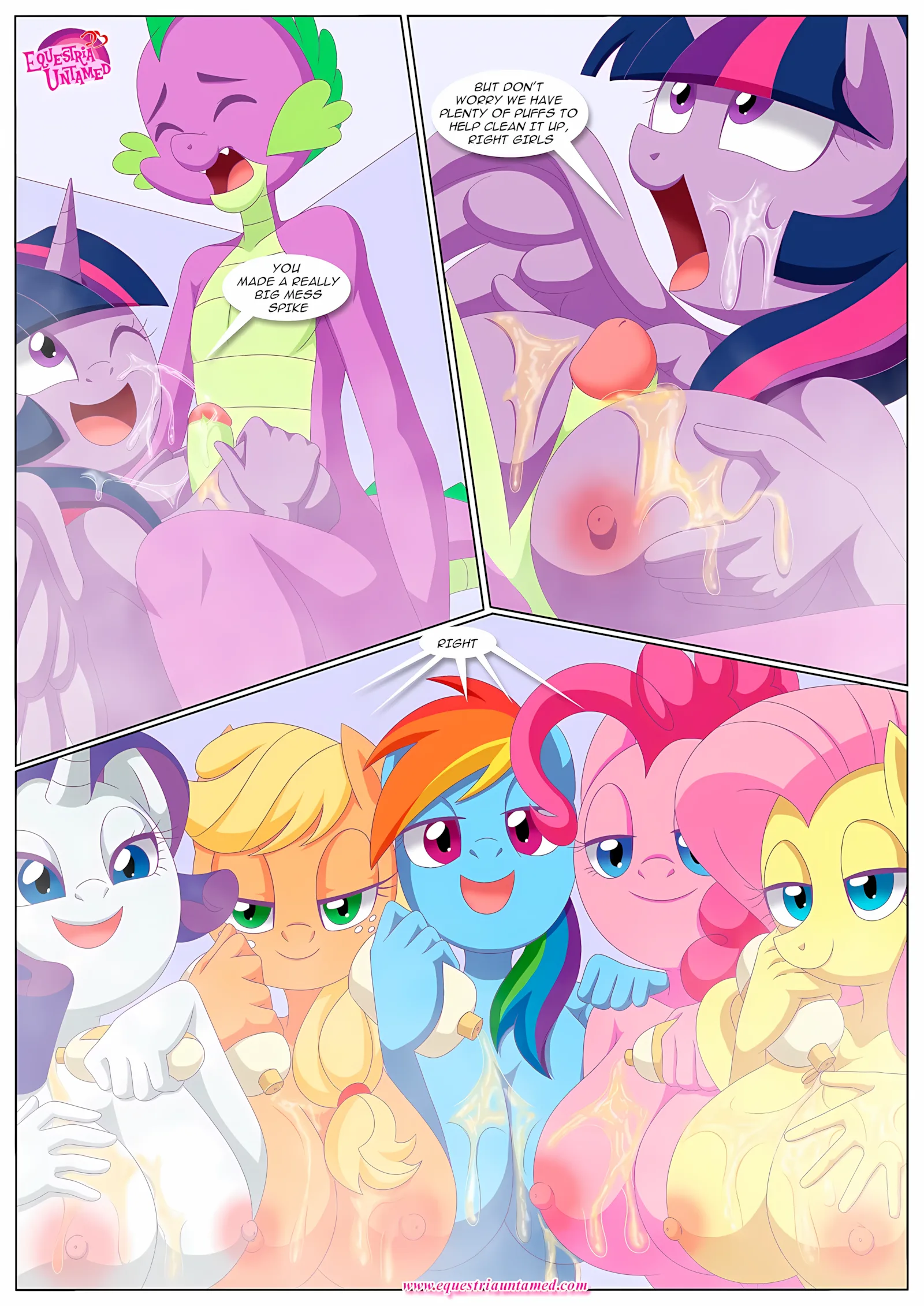 Spike’s Harem (My Little Pony – Friendship Is Magic) [PalComix], 7 . Pinkie's Playhouse - Chapter 7 (My Little Pony - Friendship Is Magic) [PalComix], page 44 of 49