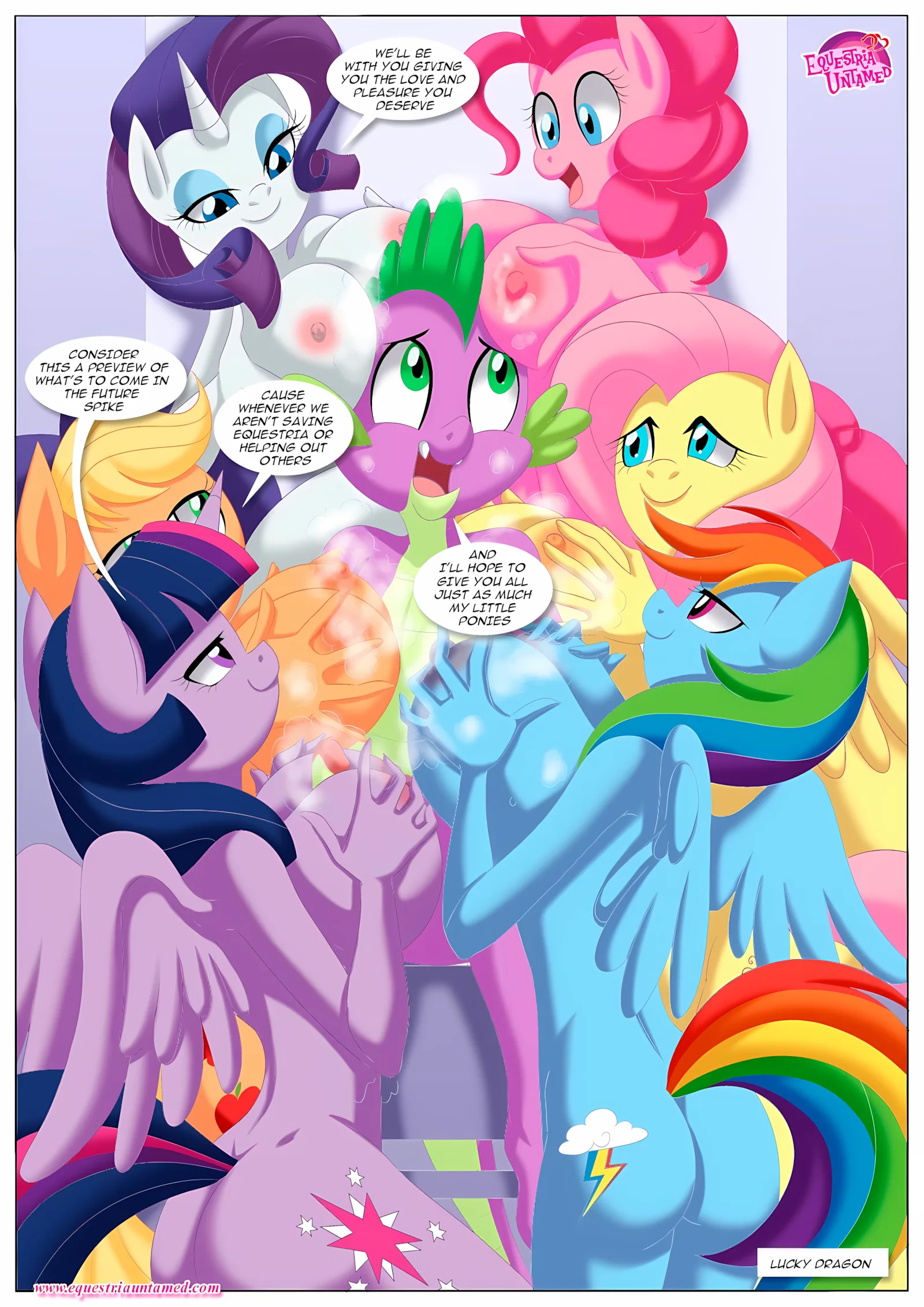 Spike’s Harem (My Little Pony – Friendship Is Magic) [PalComix], 7 . Pinkie's Playhouse - Chapter 7 (My Little Pony - Friendship Is Magic) [PalComix], page 45 of 49
