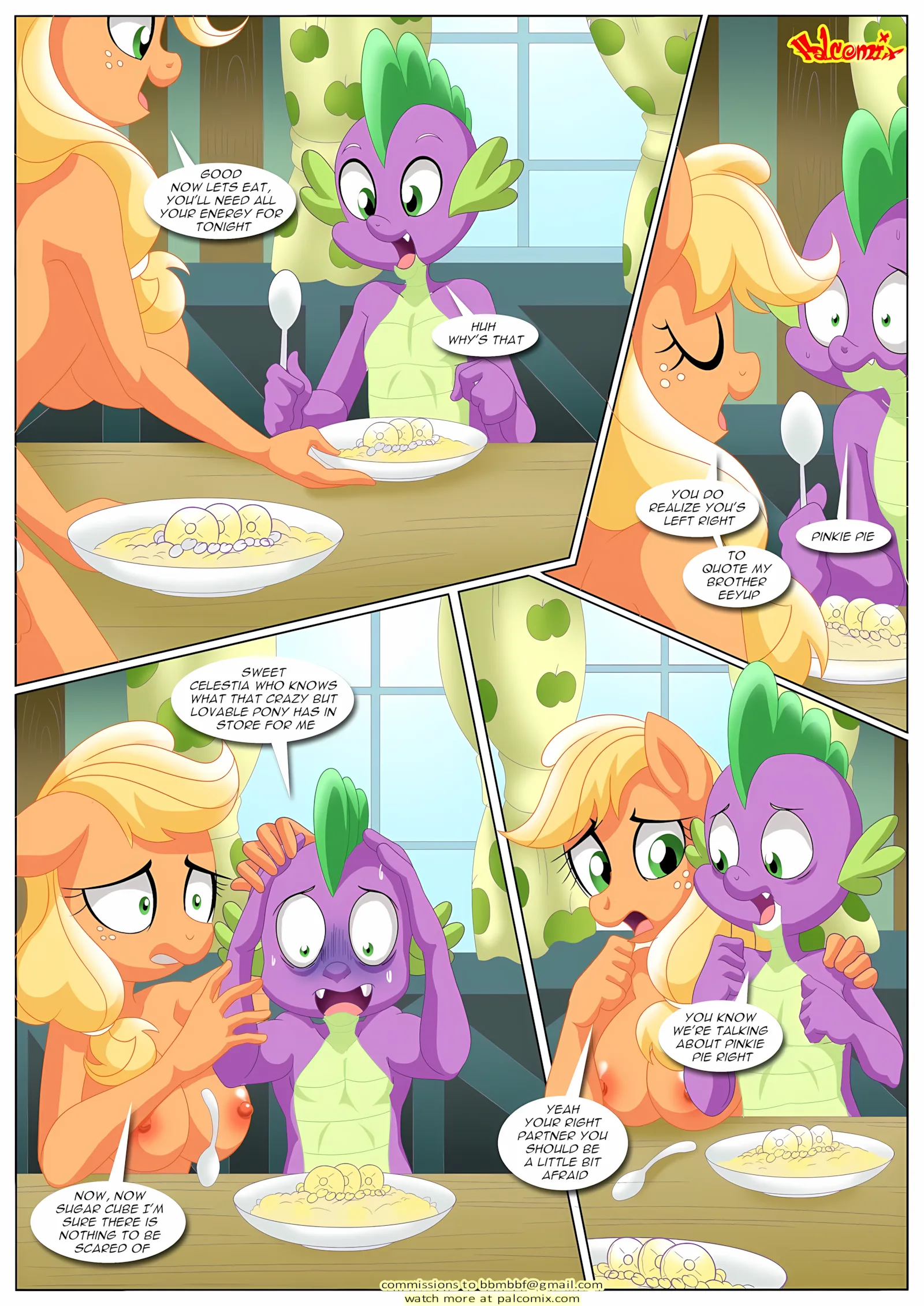 Spike’s Harem (My Little Pony – Friendship Is Magic) [PalComix], 7 . Pinkie's Playhouse - Chapter 7 (My Little Pony - Friendship Is Magic) [PalComix], page 7 of 49