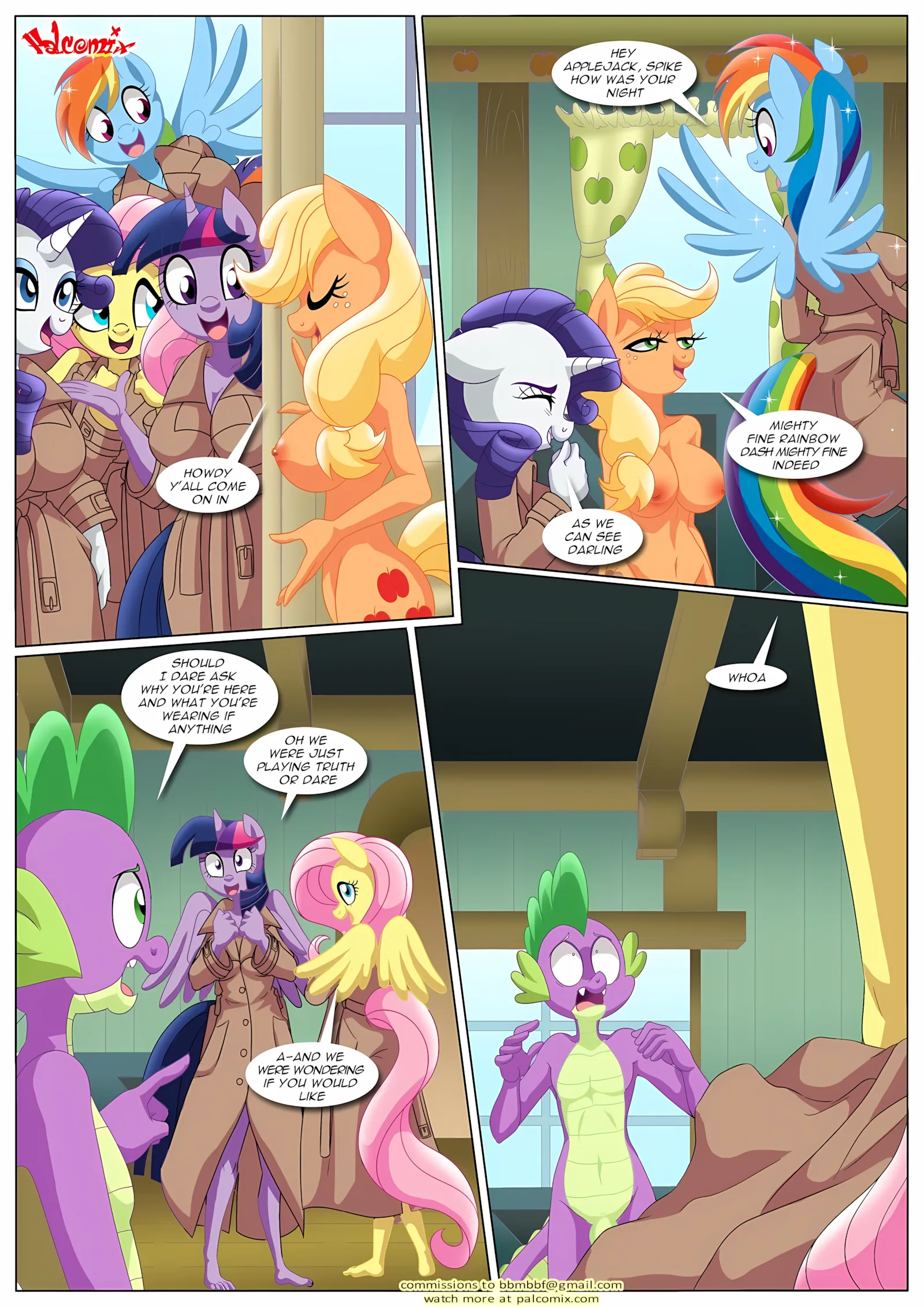 Spike’s Harem (My Little Pony – Friendship Is Magic) [PalComix], 7 . Pinkie's Playhouse - Chapter 7 (My Little Pony - Friendship Is Magic) [PalComix], page 9 of 49