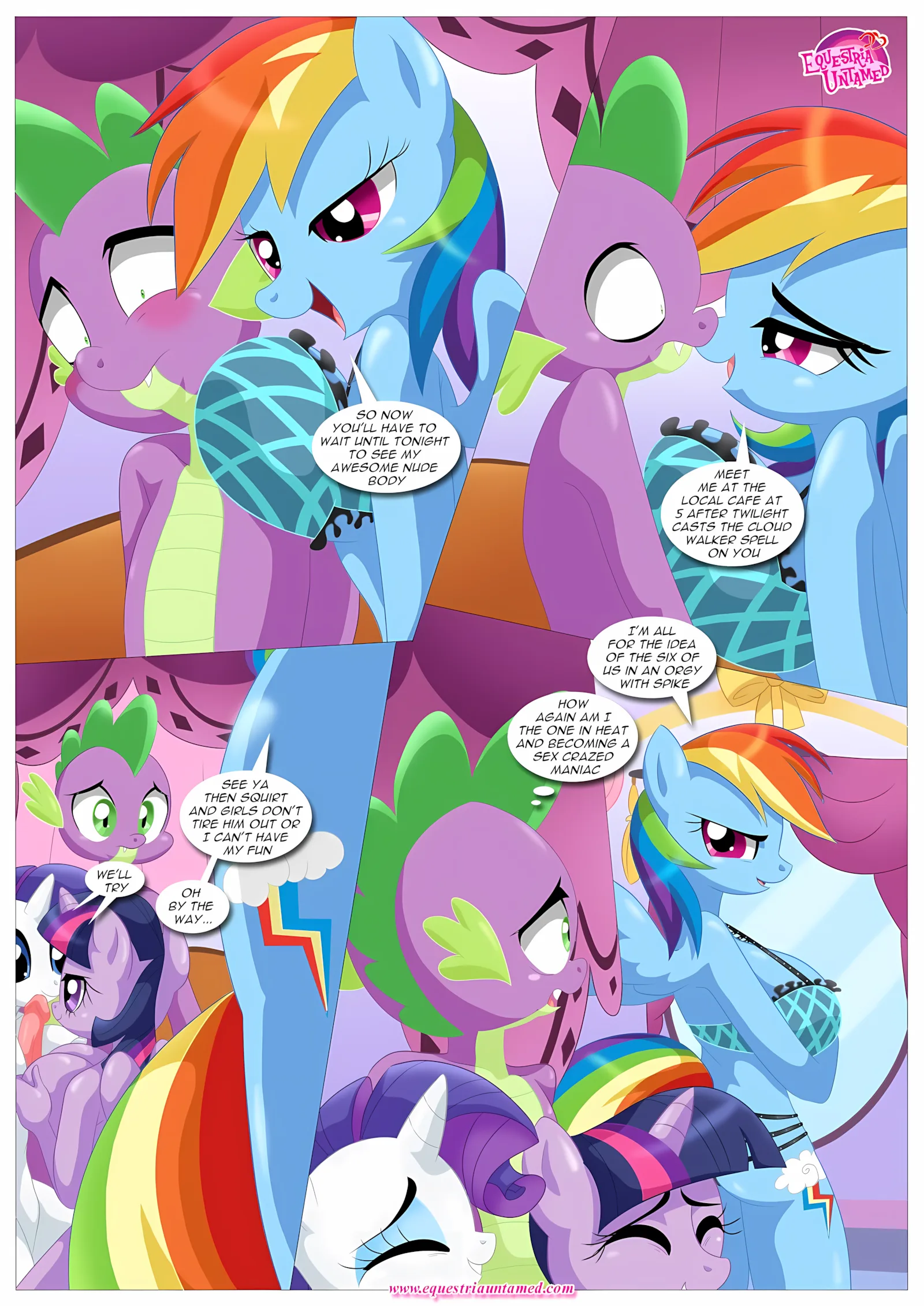 Spike’s Harem (My Little Pony – Friendship Is Magic) [PalComix], 4 . Rainbow Dash's Game Of Extreme PDA - Chapter 4 (My Little Pony - Friendship Is Magic) [PalComix], page 13 of 42
