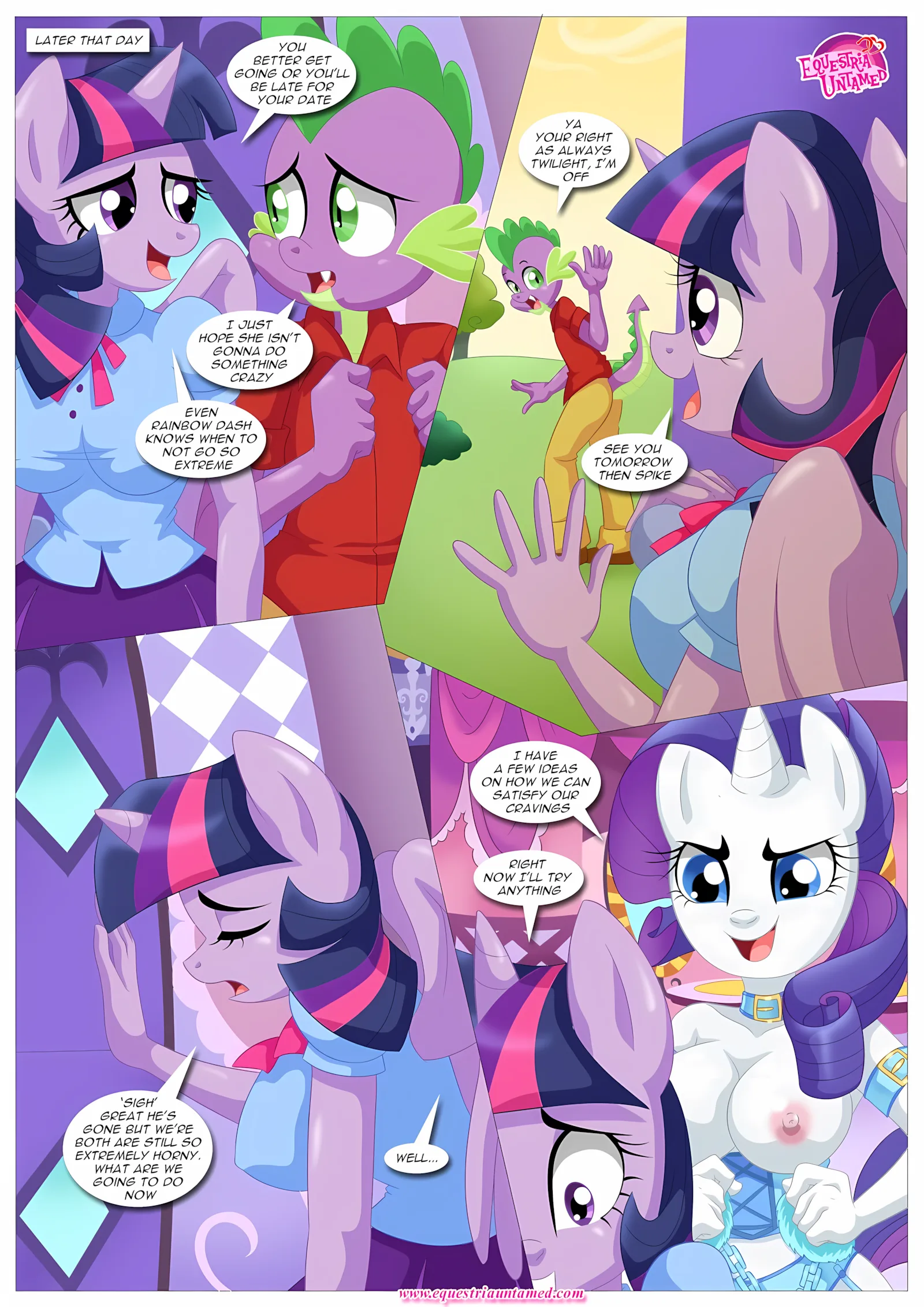 Spike’s Harem (My Little Pony – Friendship Is Magic) [PalComix], 4 . Rainbow Dash's Game Of Extreme PDA - Chapter 4 (My Little Pony - Friendship Is Magic) [PalComix], page 14 of 42