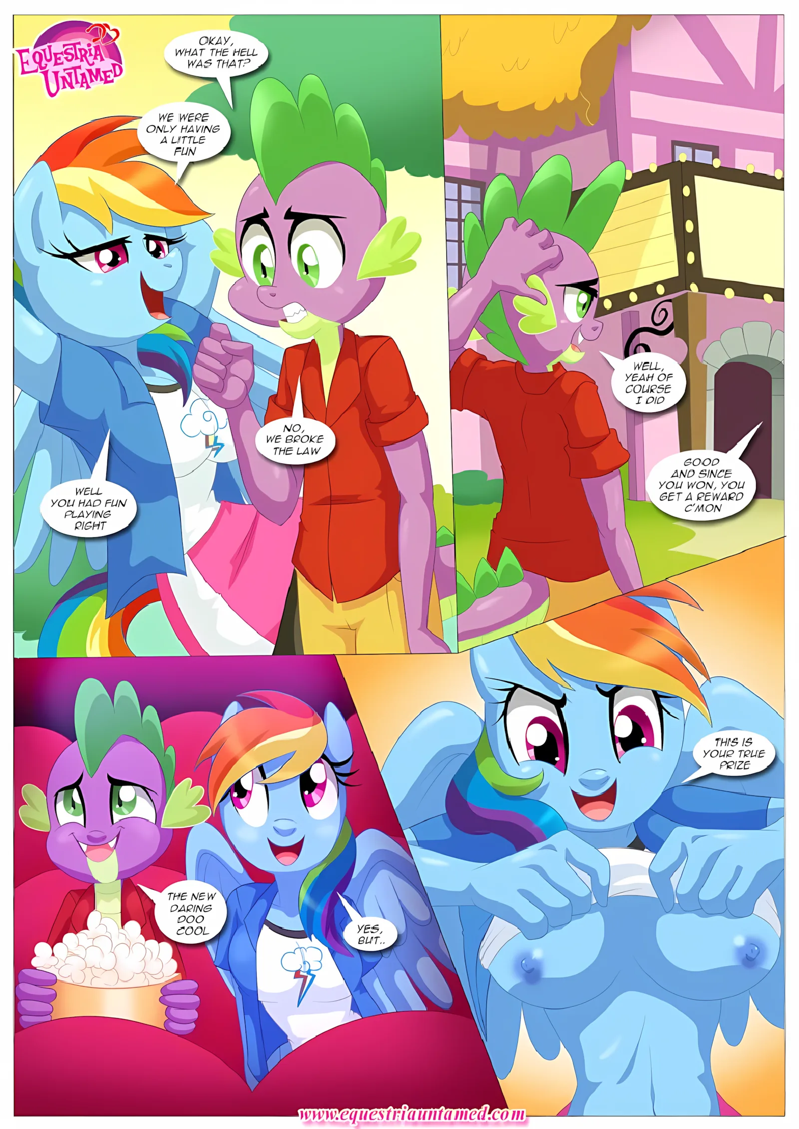 Spike’s Harem (My Little Pony – Friendship Is Magic) [PalComix], 4 . Rainbow Dash's Game Of Extreme PDA - Chapter 4 (My Little Pony - Friendship Is Magic) [PalComix], page 28 of 42