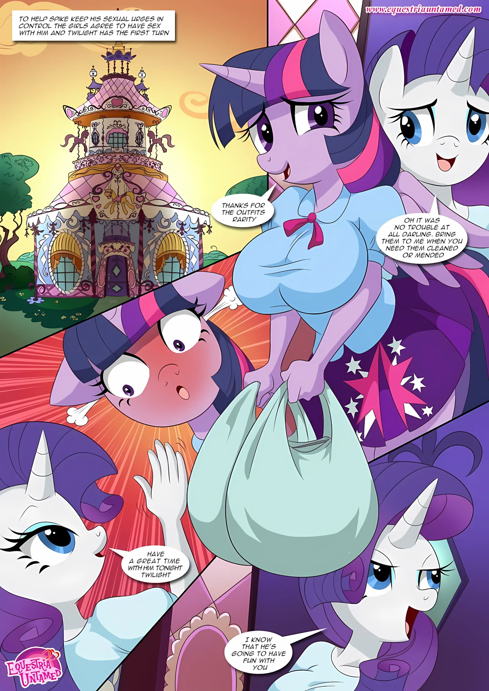 Spike’s Harem (My Little Pony – Friendship Is Magic) [PalComix], 2 . Sex Ed With Miss Twilight Sparkle - Chapter 2 (My Little Pony - Friendship Is Magic) [PalComix], page 2 of 34