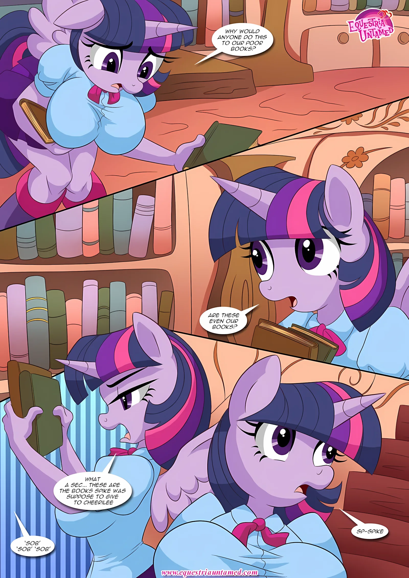 Spike’s Harem (My Little Pony – Friendship Is Magic) [PalComix], 2 . Sex Ed With Miss Twilight Sparkle - Chapter 2 (My Little Pony - Friendship Is Magic) [PalComix], page 4 of 34
