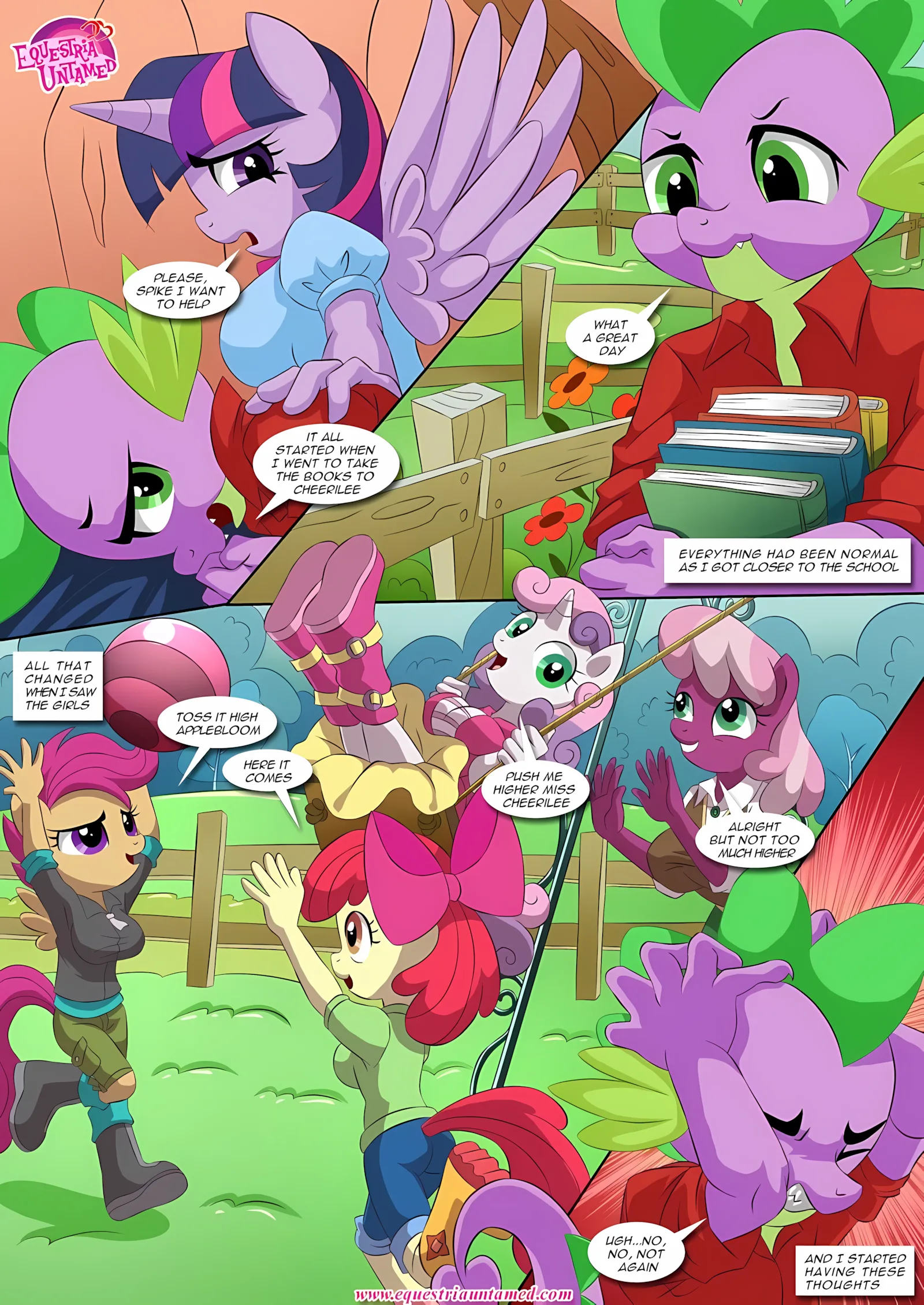 Spike’s Harem (My Little Pony – Friendship Is Magic) [PalComix], 2 . Sex Ed With Miss Twilight Sparkle - Chapter 2 (My Little Pony - Friendship Is Magic) [PalComix], page 6 of 34