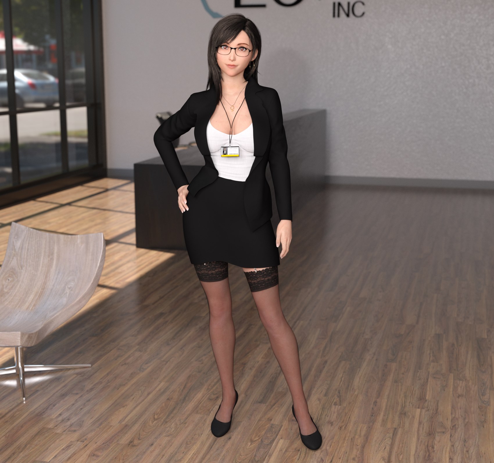 Tifa in office lady outfit [Komico], Tifa in office lady outfit, page 2 of 10