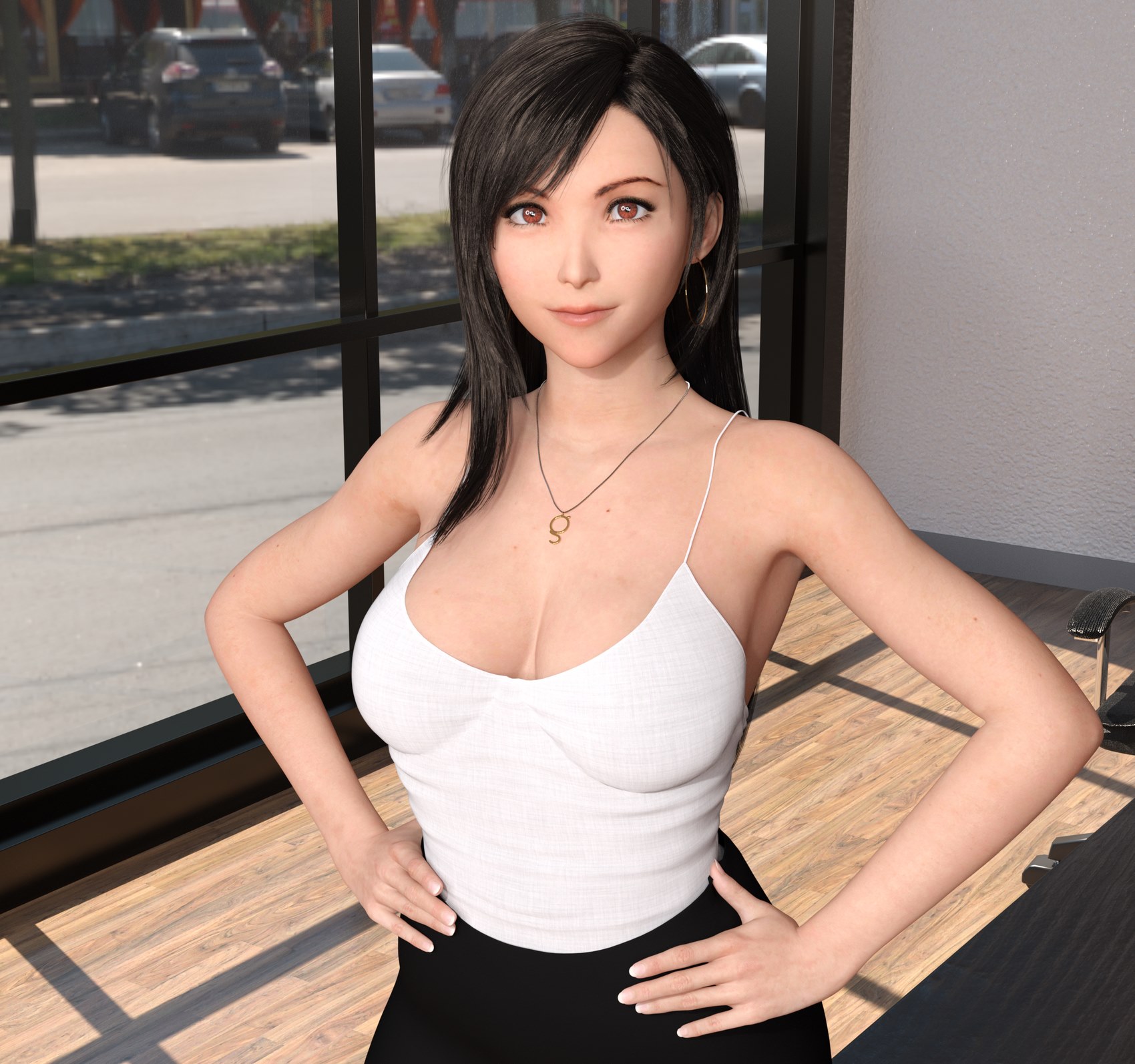 Tifa in office lady outfit [Komico], Tifa in office lady outfit, page 5 of 10