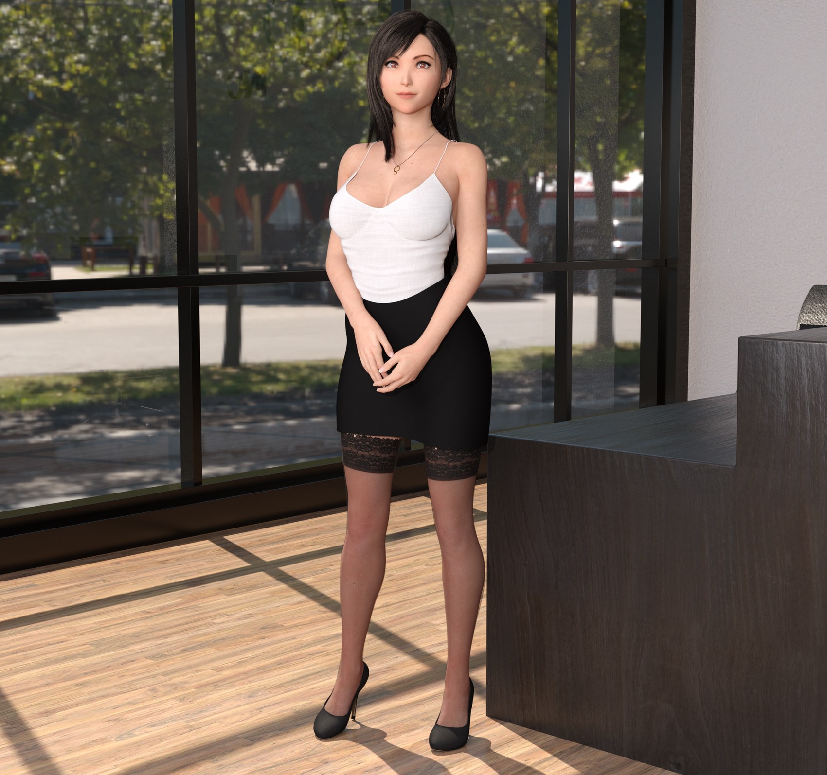 Tifa in office lady outfit [Komico], Tifa in office lady outfit, page 6 of 10