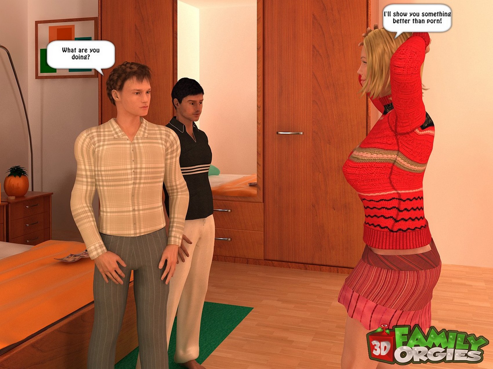 Brothers do a busty momma [3DFamilyOrgies], Brothers do a busty momma, page 8 of 50
