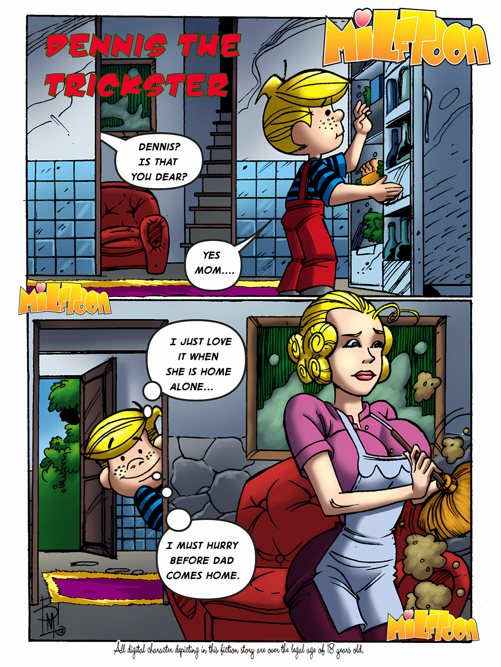 Dennis the Trickster [Milftoon], Dennis the Trickster, page 1 of 17