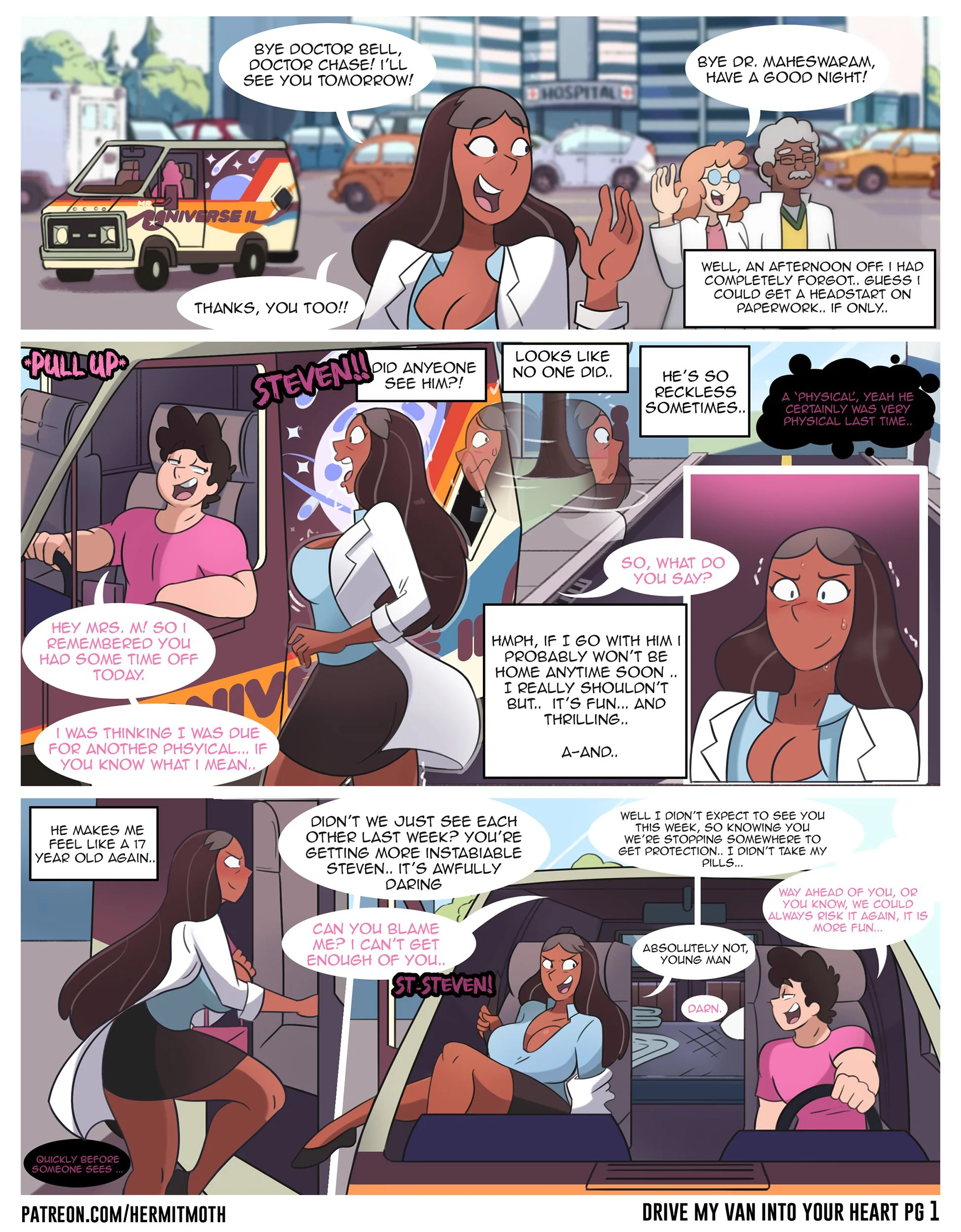 Drive My Van Into Your Heart (Steven Universe), 1 . Drive My Van Into Your Heart - Chapter 1[Hermit Moth], page 1 of 4