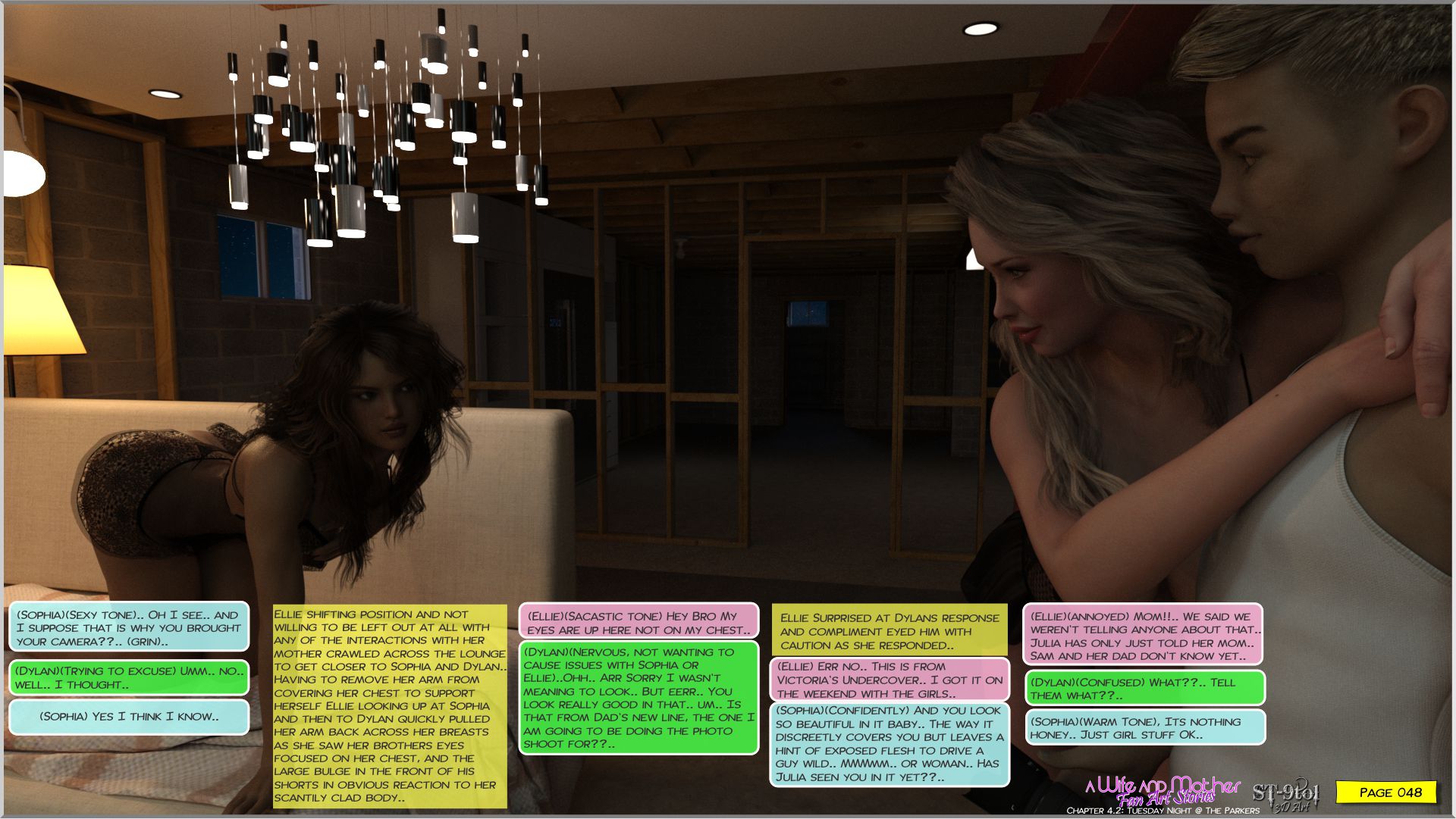 Fan Art Stories [ST-9Pol], Tuesday Night at the Parkers, page 48 of 83