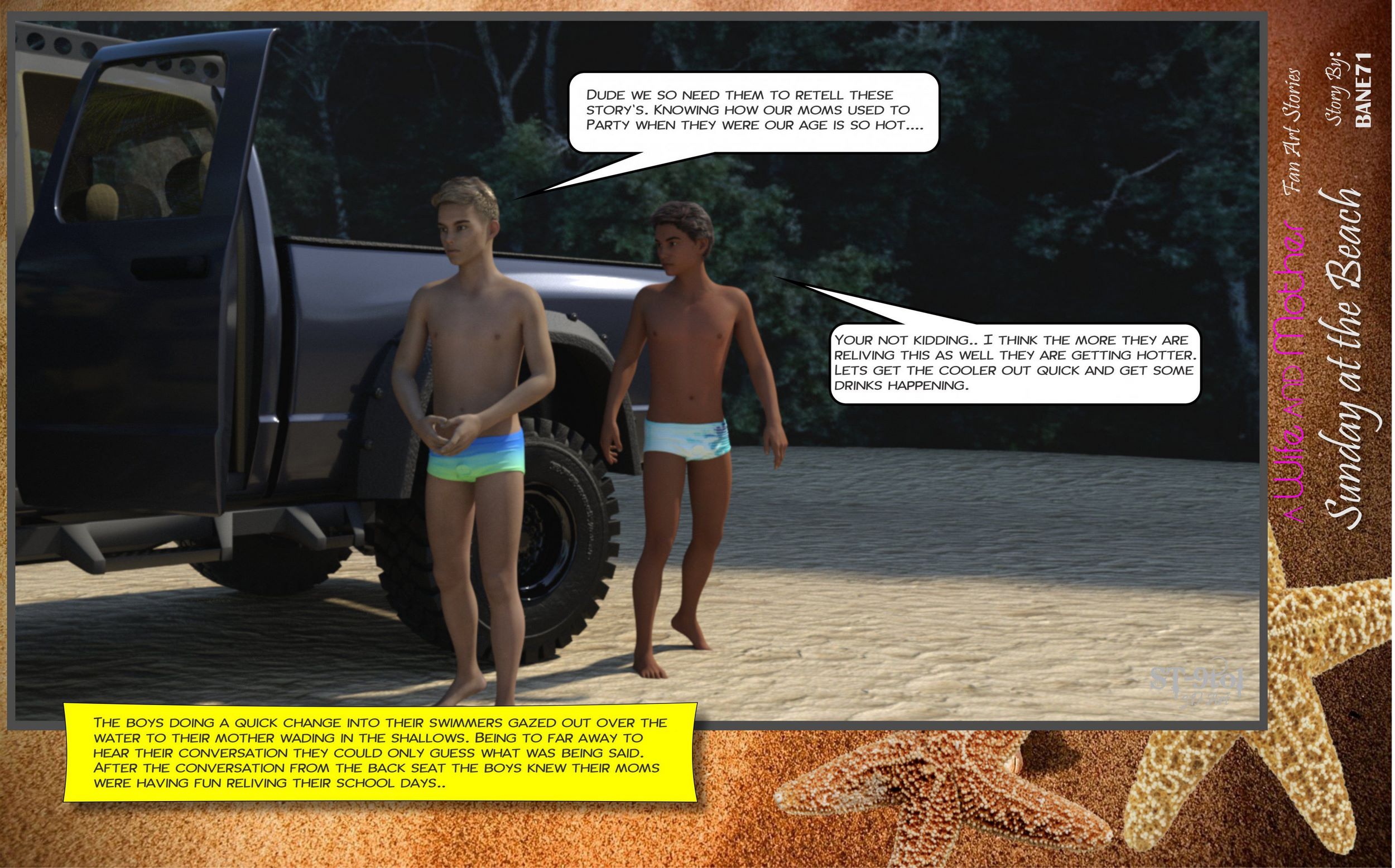 Fan Art Stories [ST-9Pol], Sunday On The Beach, page 36 of 199
