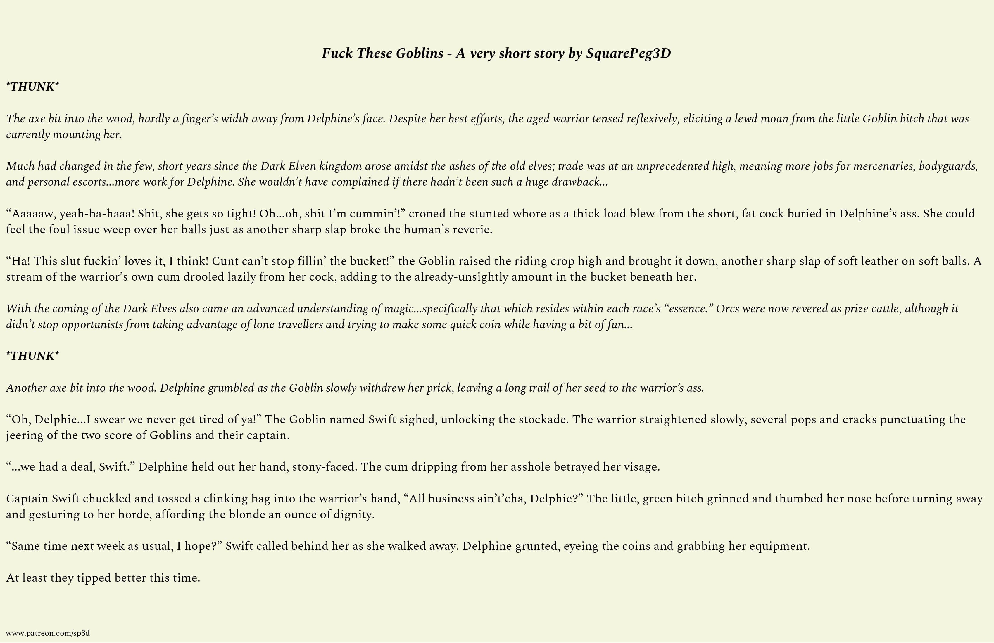 Fuck These Goblins [SquarePeg3D], Fuck These Goblins, page 5 of 5