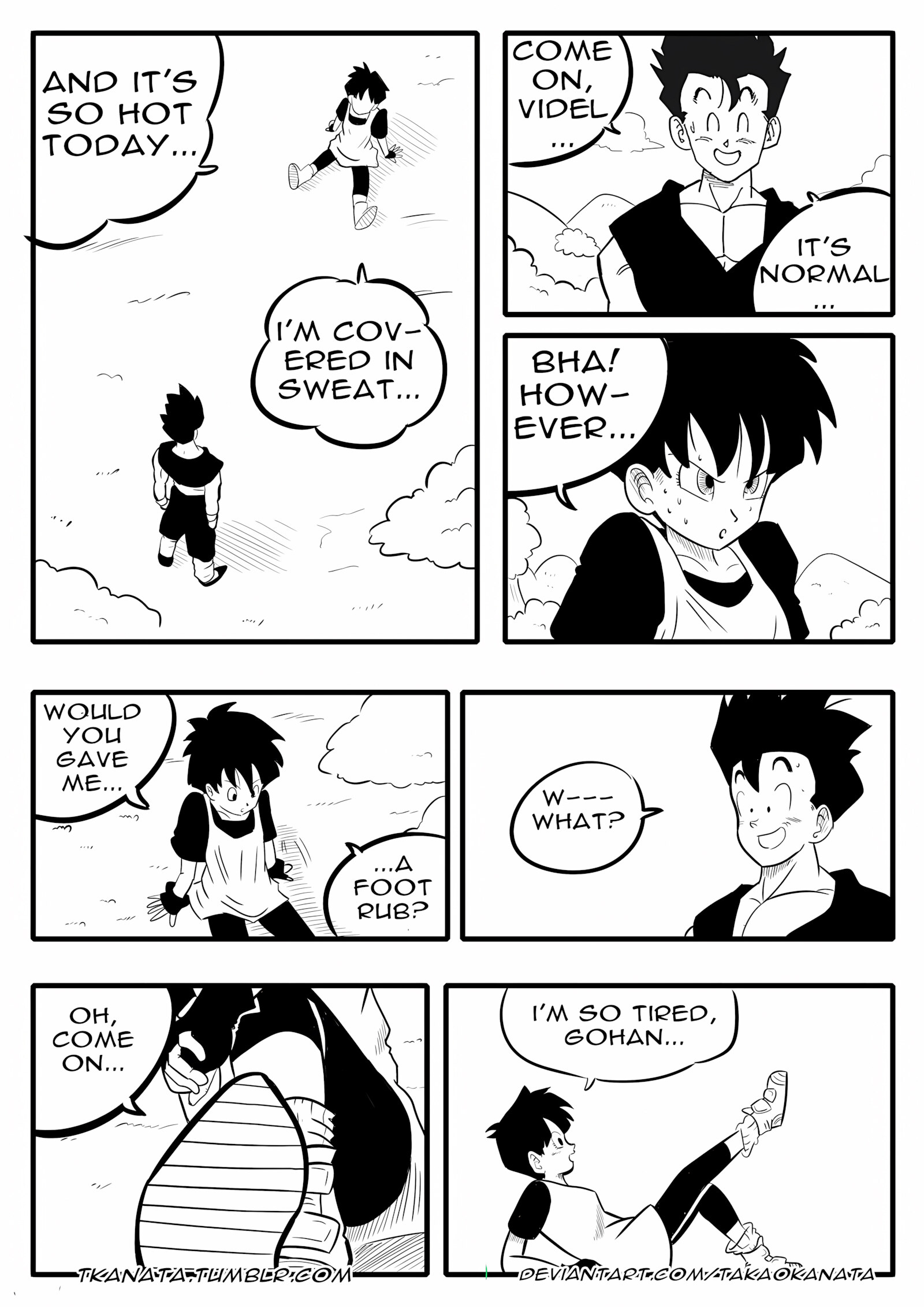 Gohan & Videl in: “Boots, Socks or Feet?” [Takao Kanata], Gohan & Videl in: "Boots, Socks or Feet?", page 3 of 18
