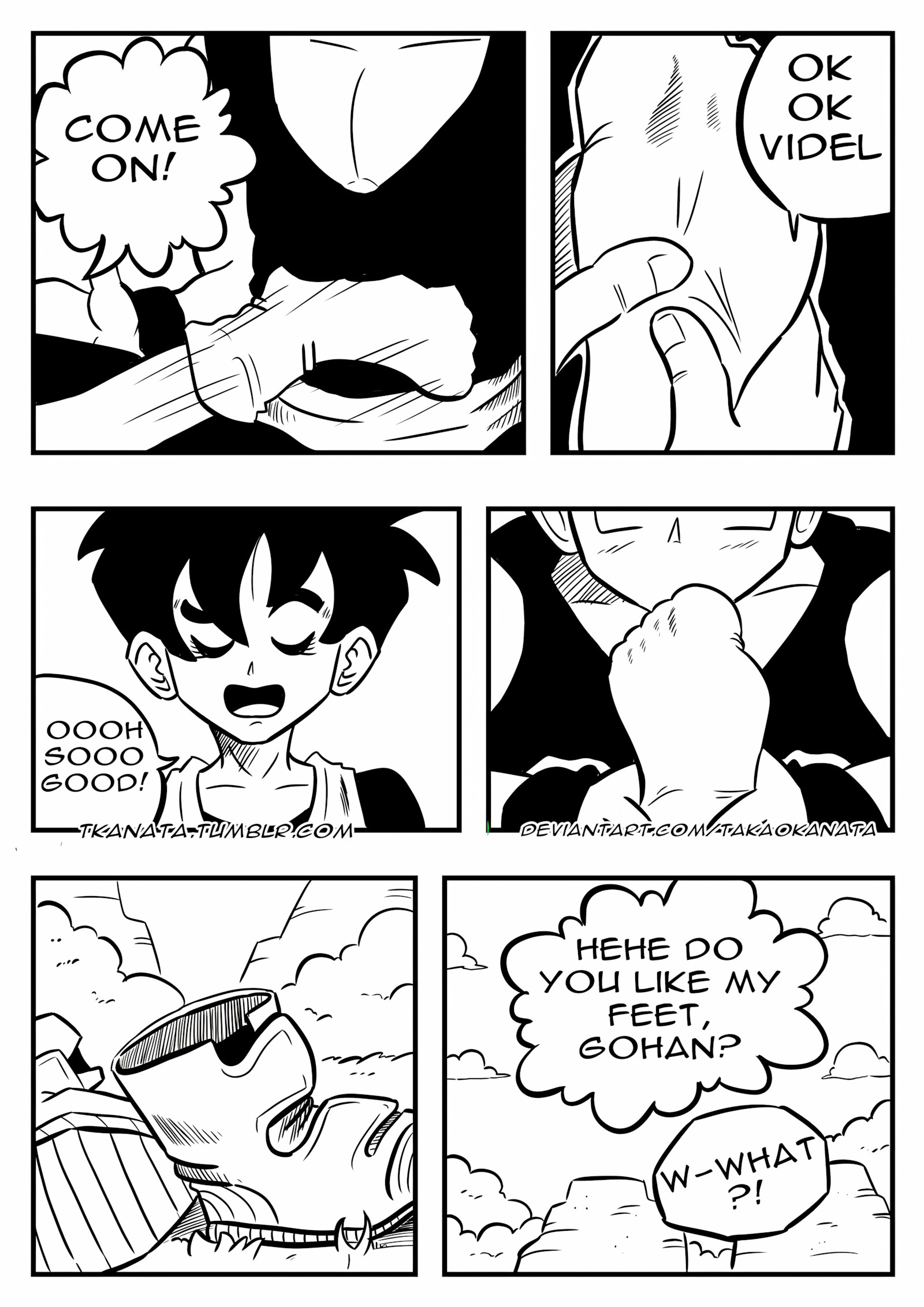 Gohan & Videl in: “Boots, Socks or Feet?” [Takao Kanata], Gohan & Videl in: "Boots, Socks or Feet?", page 5 of 18