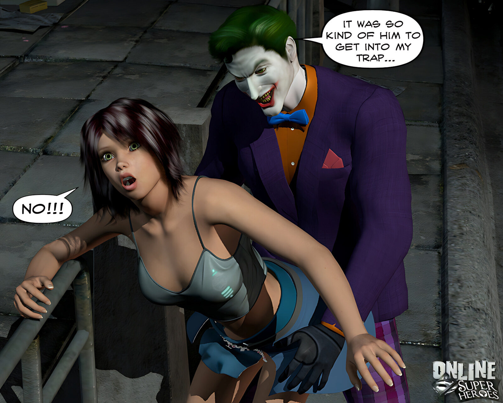 Joker bangs a hot babe in the alley [Online Superheroes], Joker bangs a hot babe in the alley, page 4 of 15