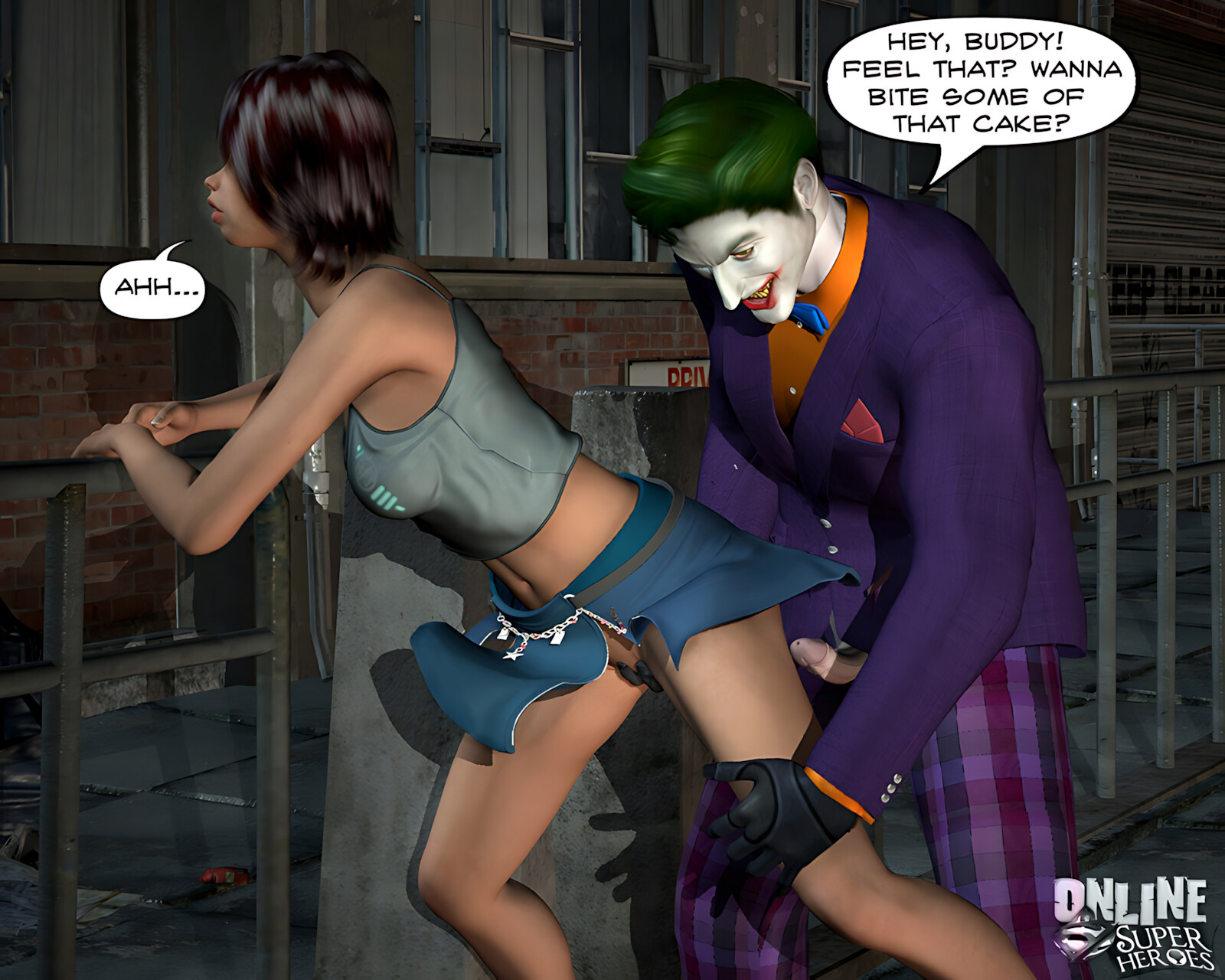 Joker bangs a hot babe in the alley [Online Superheroes], Joker bangs a hot babe in the alley, page 6 of 15