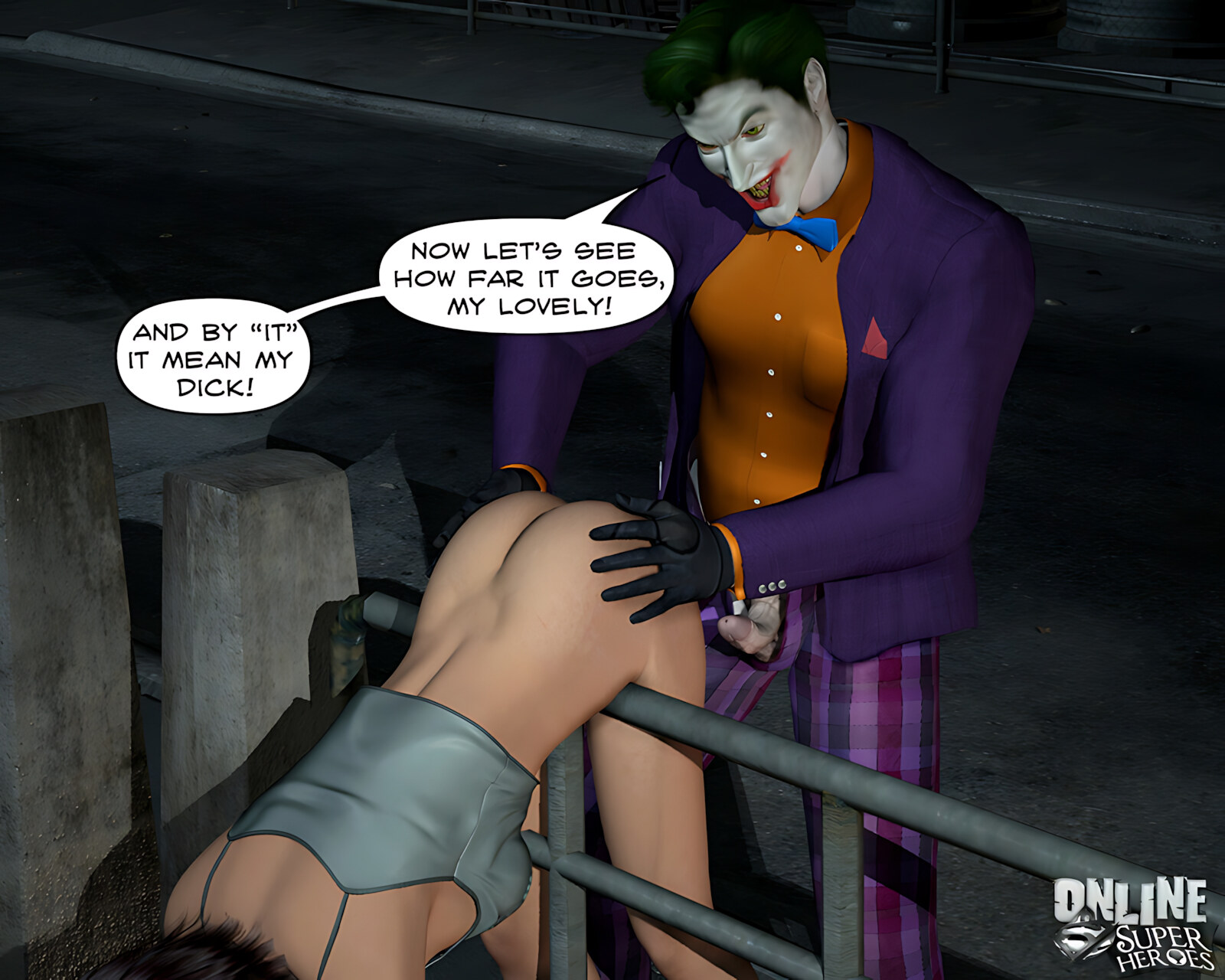 Joker bangs a hot babe in the alley [Online Superheroes], Joker bangs a hot babe in the alley, page 8 of 15