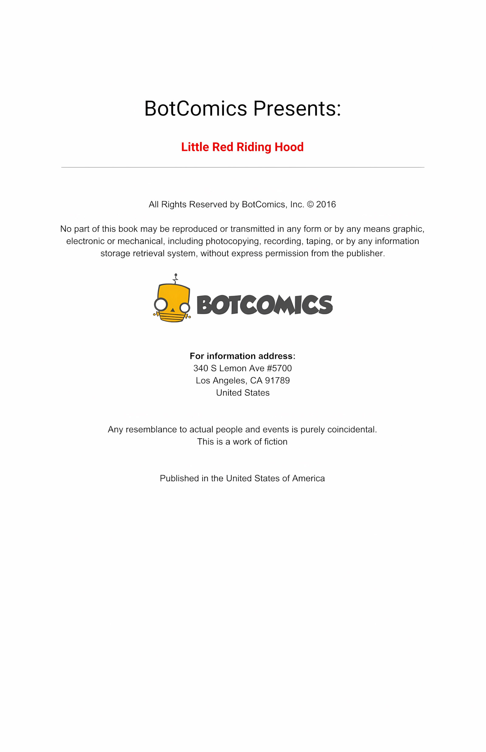 Little Red Riding Hood [Botcomics], Little Red Riding Hood, page 2 of 13
