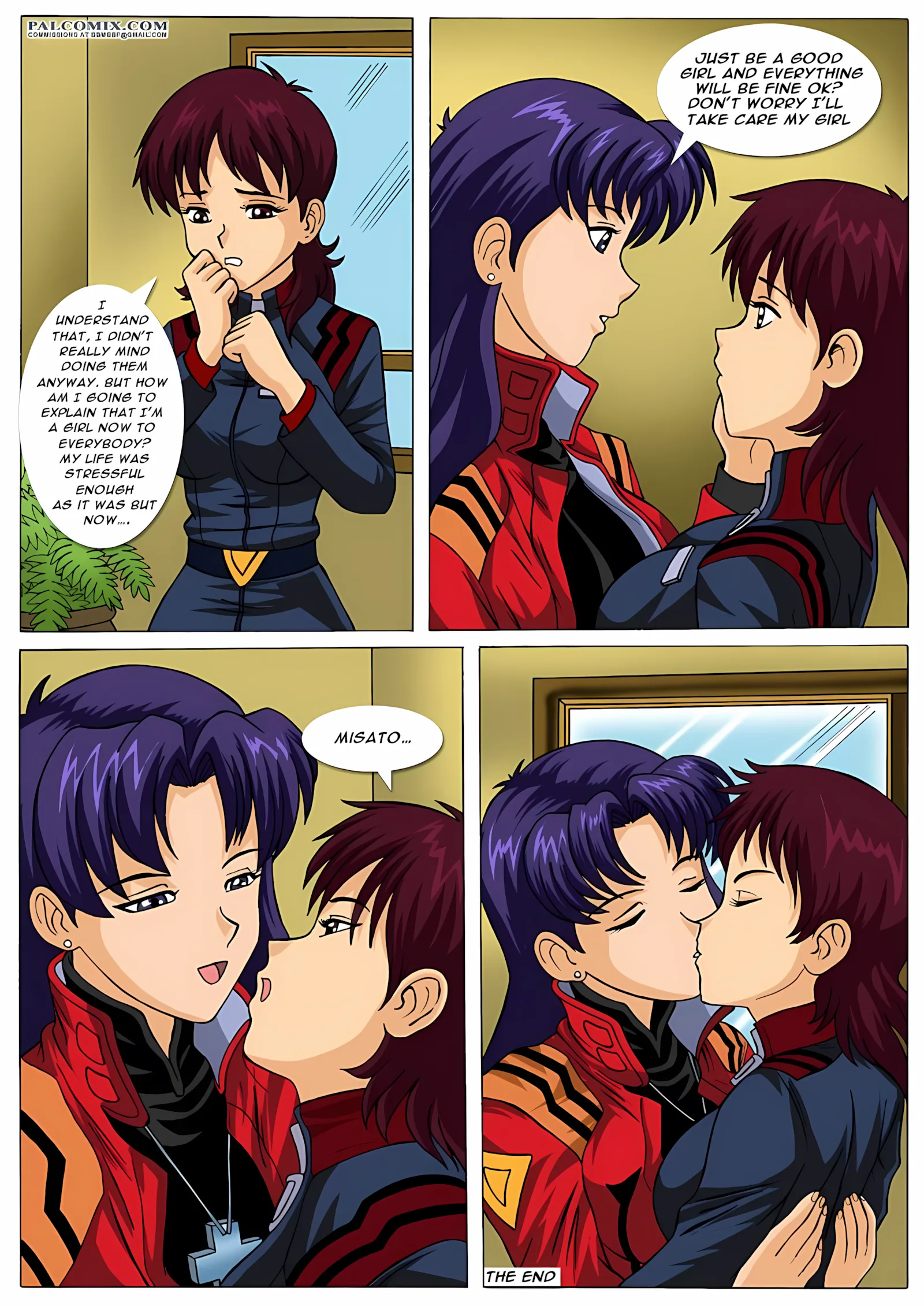 Misato’s New Girlfriend (Neon Genesis Evangelion) [Palcomix], 1 . Misato's New Girlfriend - (Neon Genesis Evangelion) [Palcomix], page 15 of 15