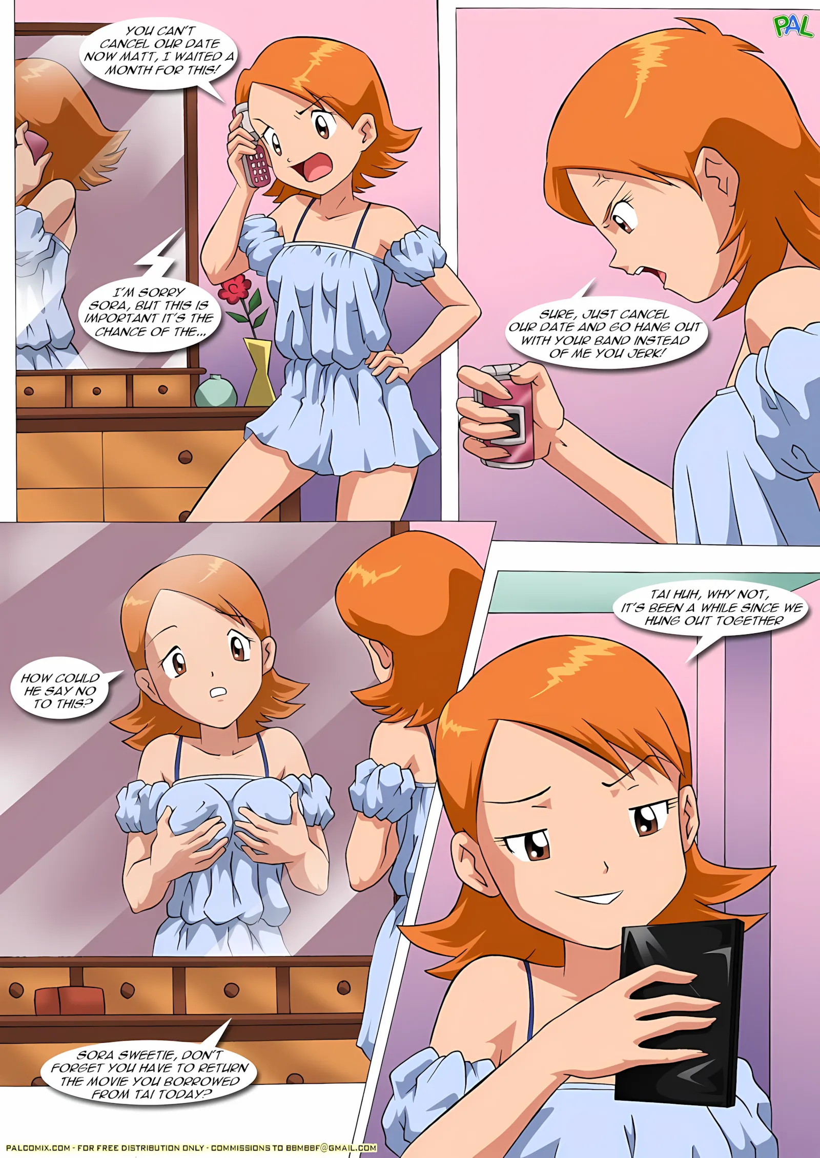 Movie Night At Tai’s (Digimon) [PalComix], 1 . Movie Night At Tai's (Digimon) [PalComix], page 2 of 20
