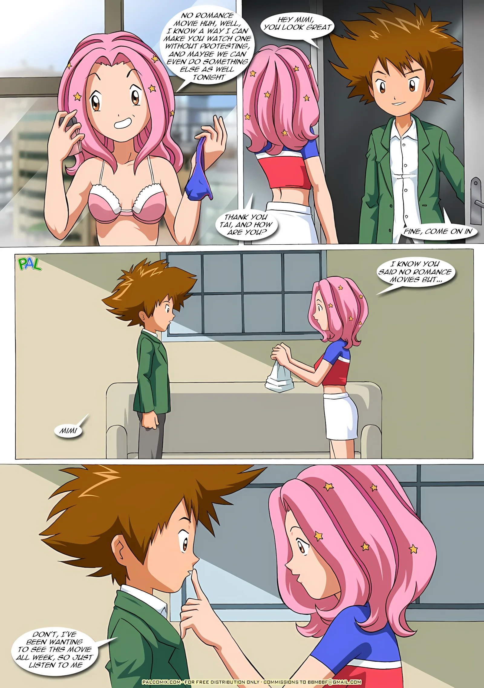 Movie Night At Tai’s (Digimon) [PalComix], 1 . Movie Night At Tai's (Digimon) [PalComix], page 4 of 20