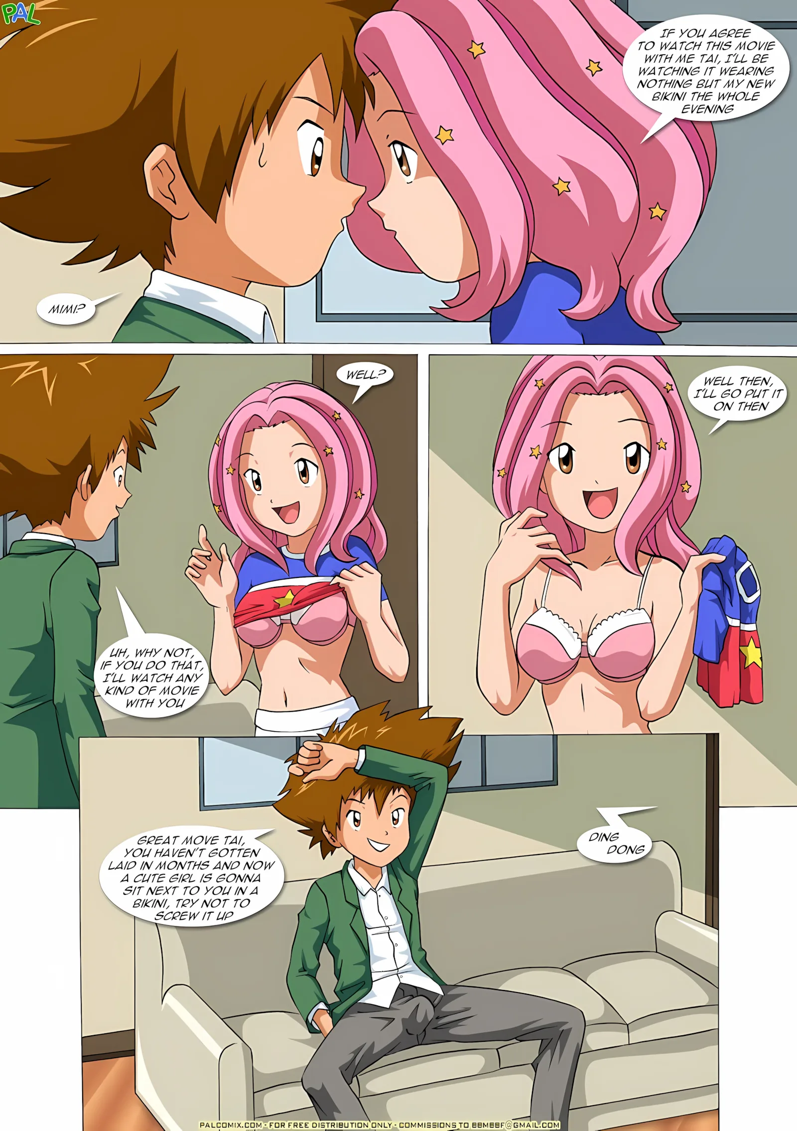 Movie Night At Tai’s (Digimon) [PalComix], 1 . Movie Night At Tai's (Digimon) [PalComix], page 5 of 20